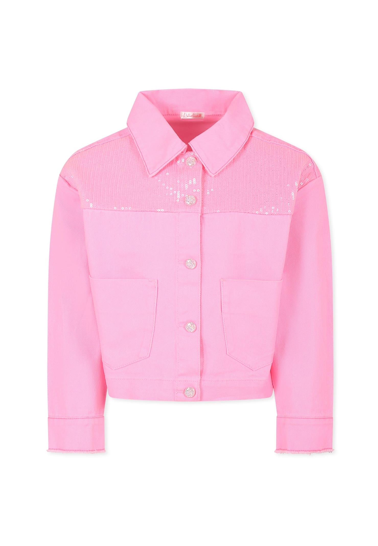 Billieblush Pink Jacket For Girl With Sequins