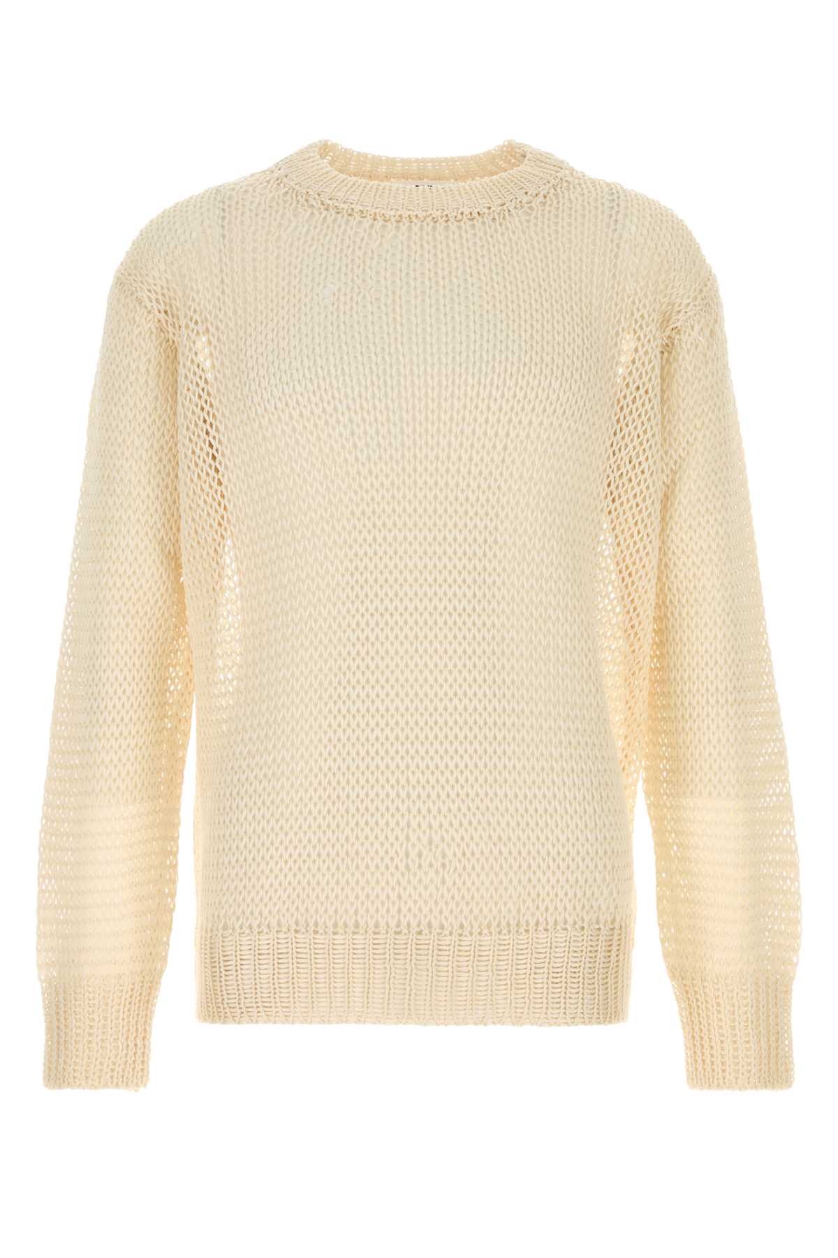 Jil Sander Cream Crochet Sweater