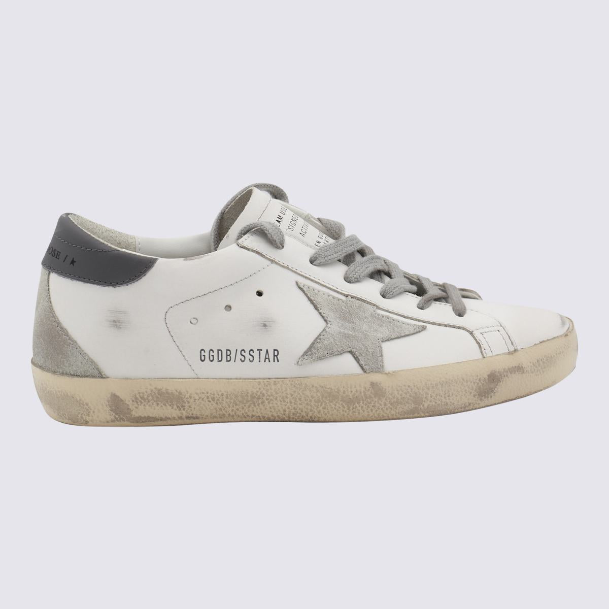 Golden Goose 白灰皮革 Super-Star 运动鞋