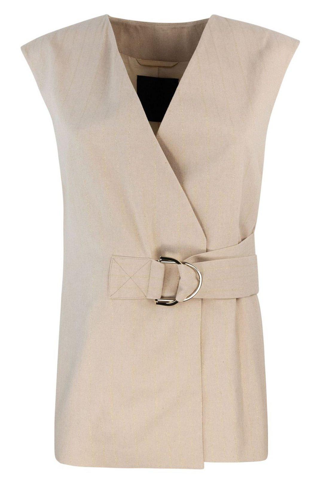 Liu-Jo V-neck Belted Vest