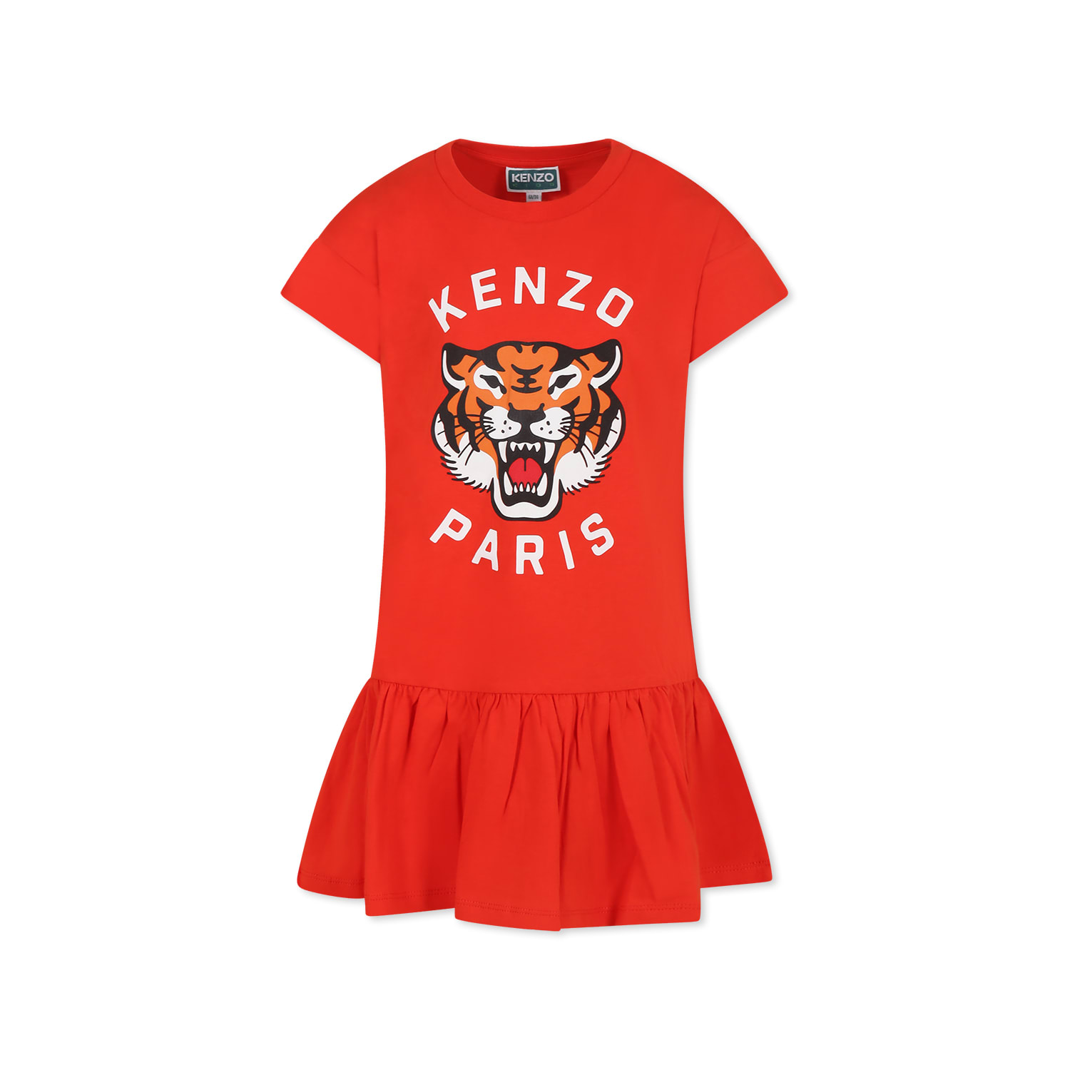 Kenzo Kids Red T-shirt For Kids With Lucky Tiger