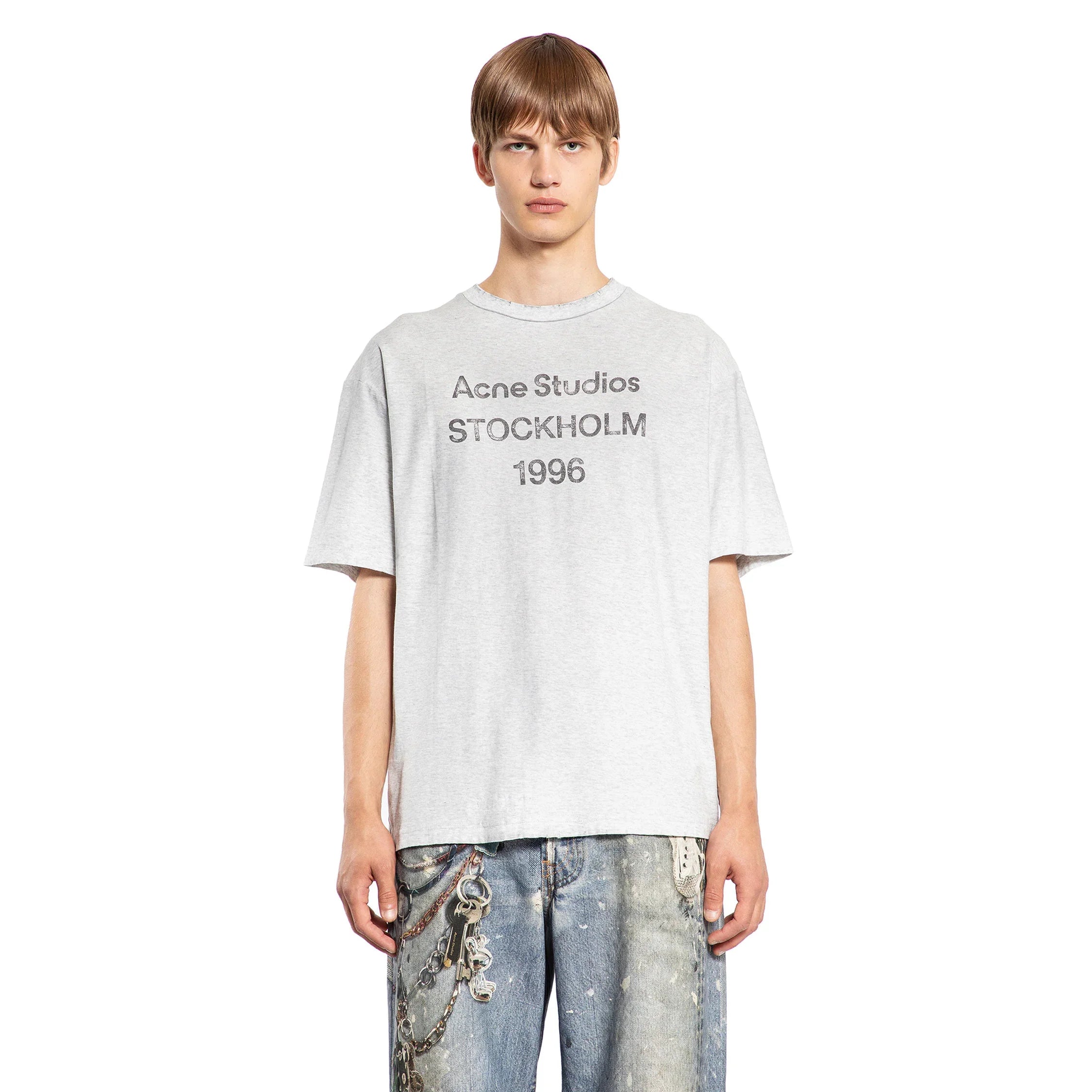 ACNE STUDIOS MAN GREY T-SHIRTS & TANK TOPS