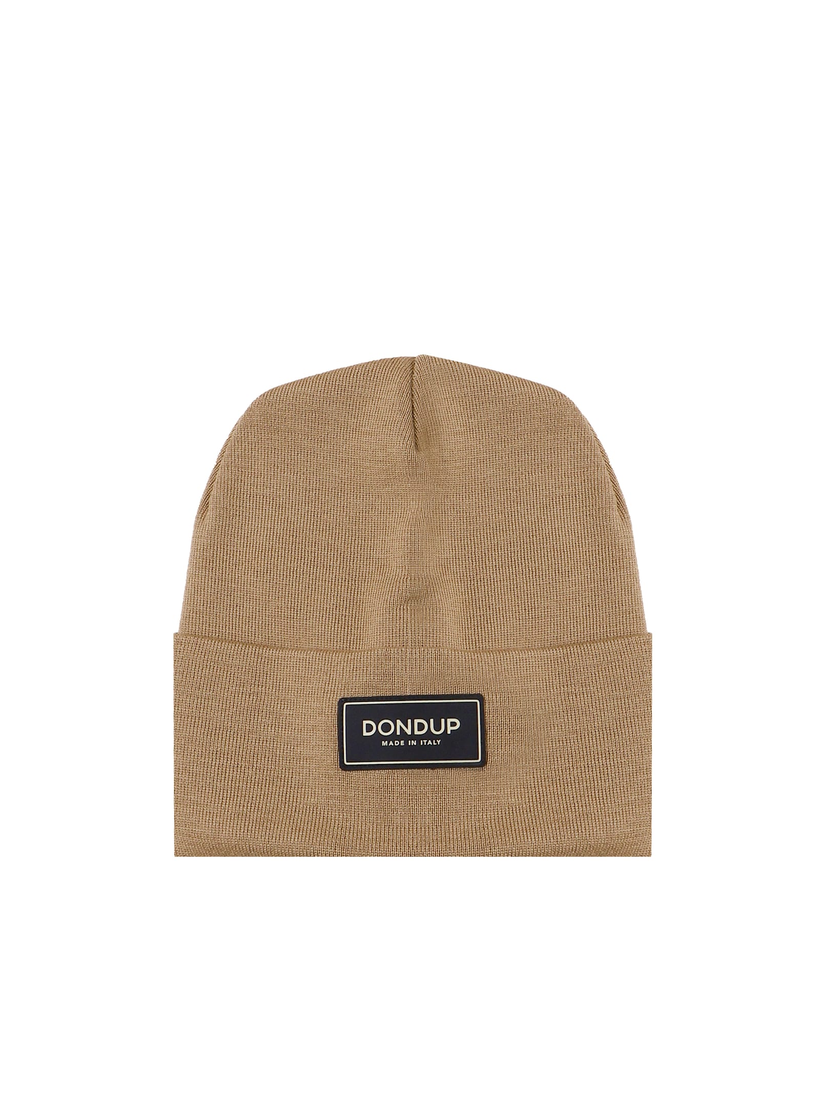 Dondup Beanie Logo In Blended Wool