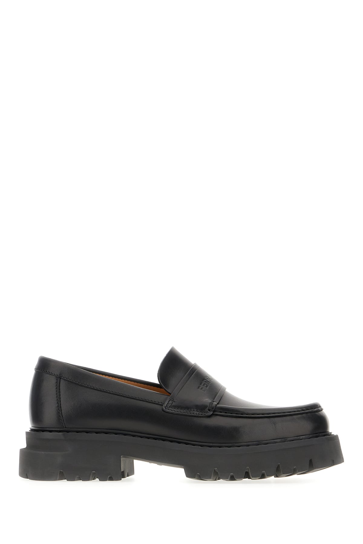 Ferragamo Black Leather Loafers