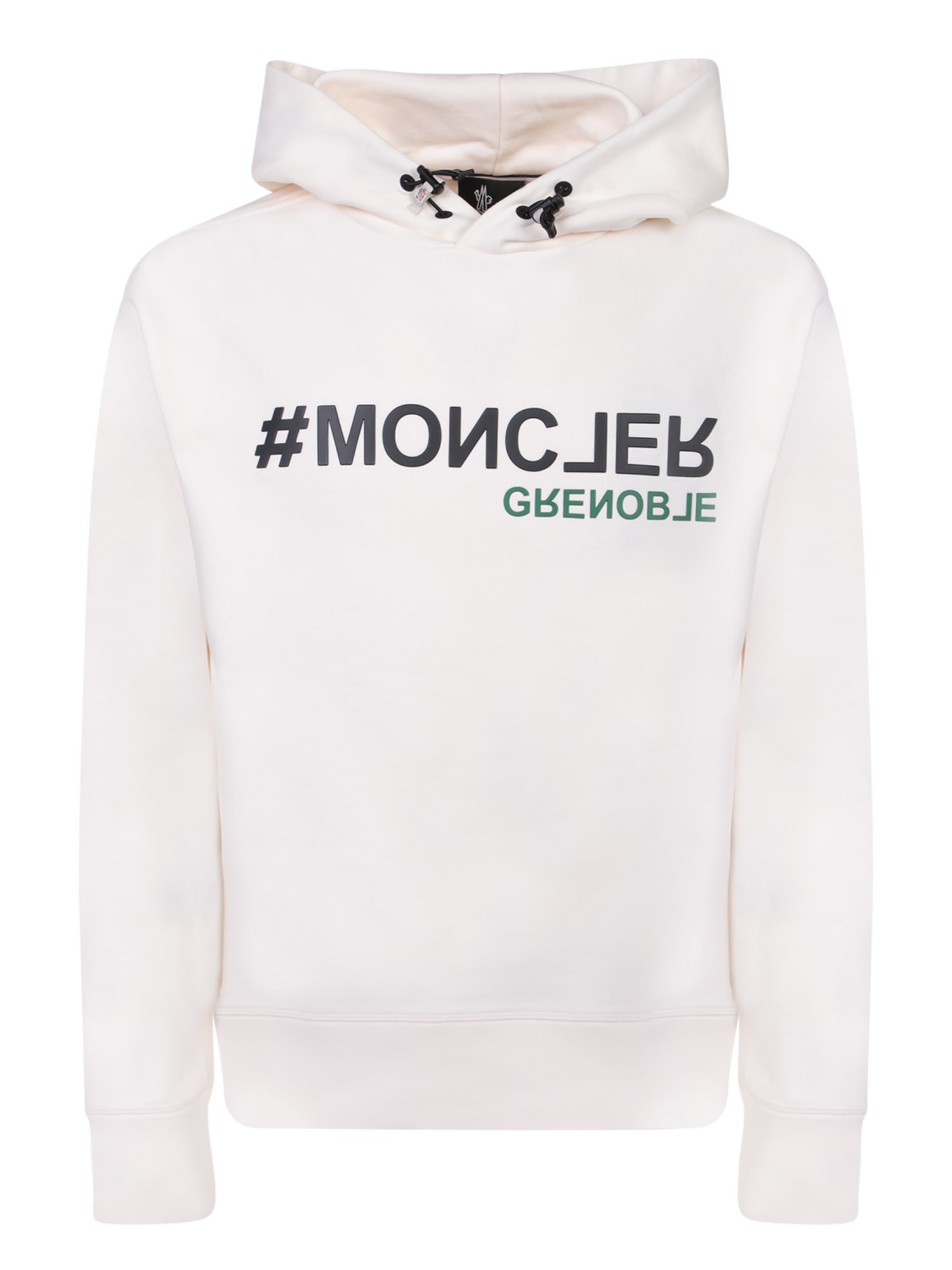 Moncler Grenoble Logoed Hoodie In White