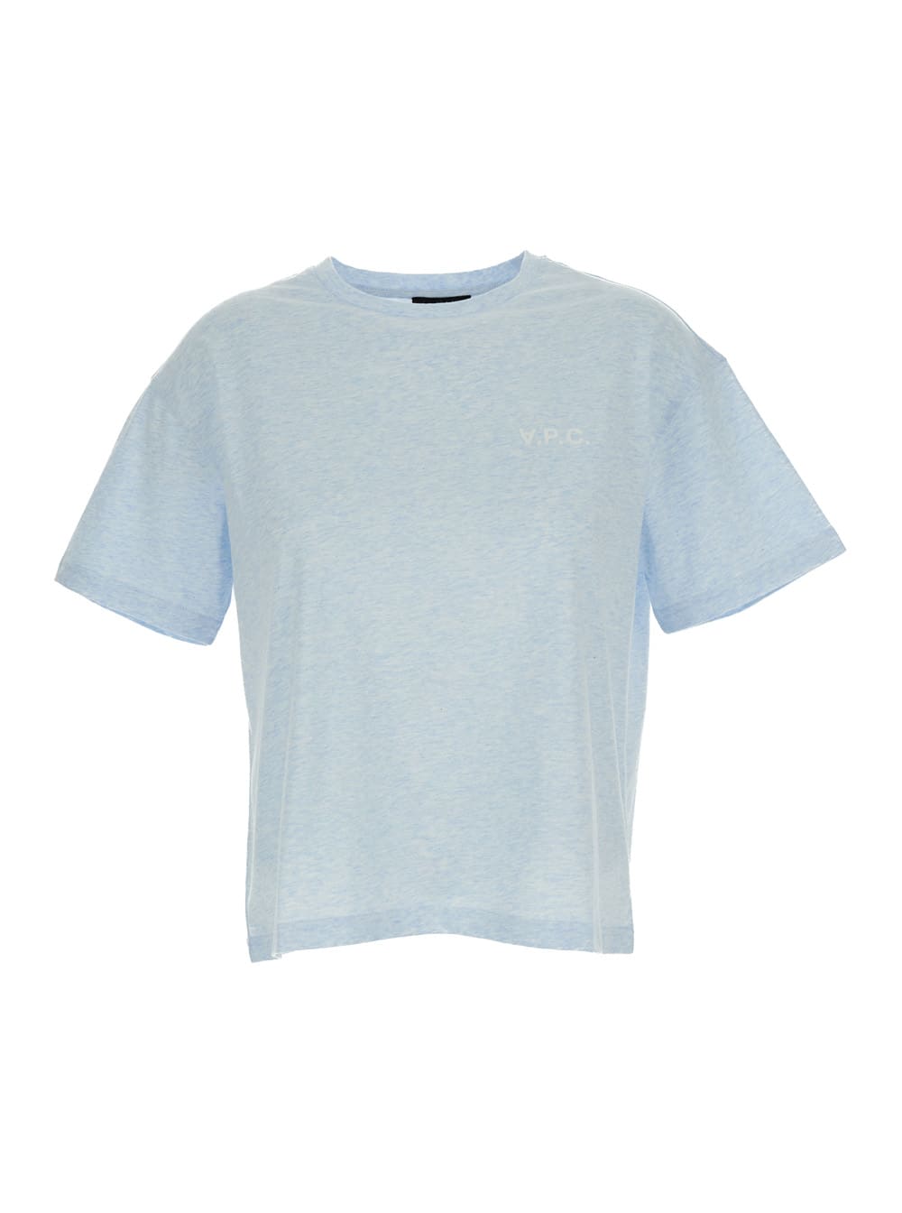 A. P.C. Round Neck T-shirt With Printed Logo In Cotton