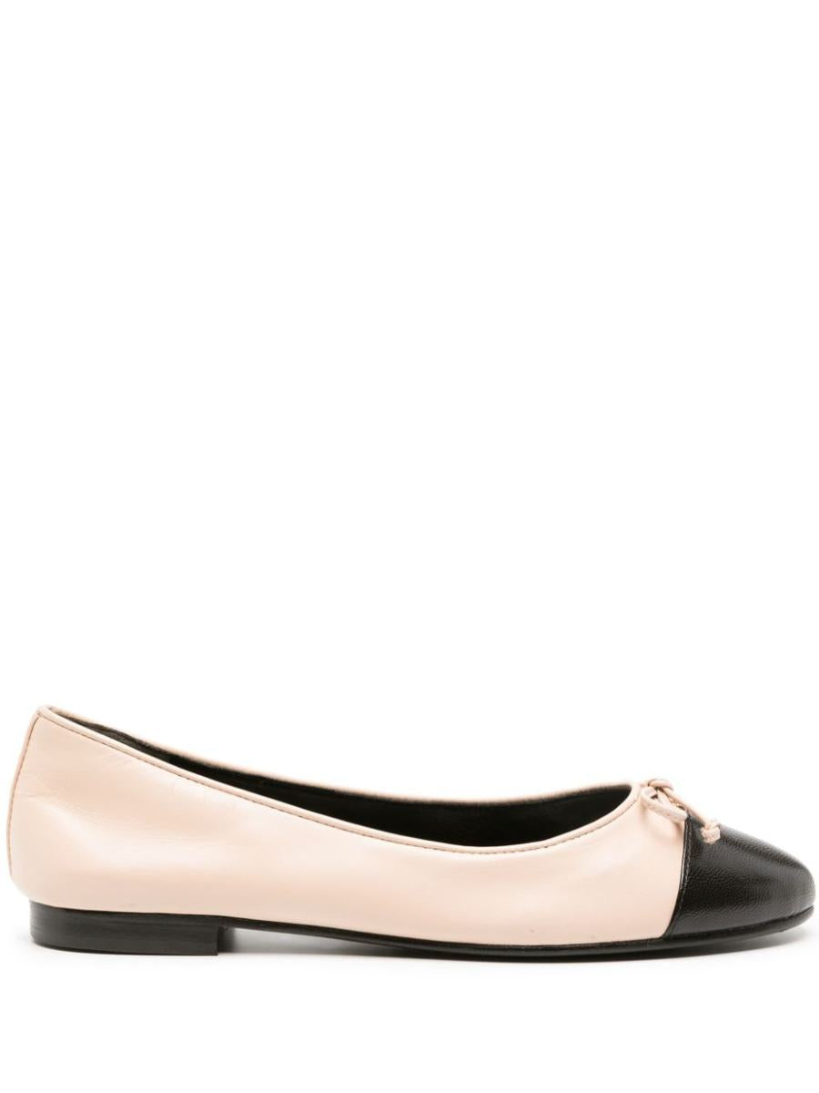 Tory Burch Cap-Toe Leather Ballets