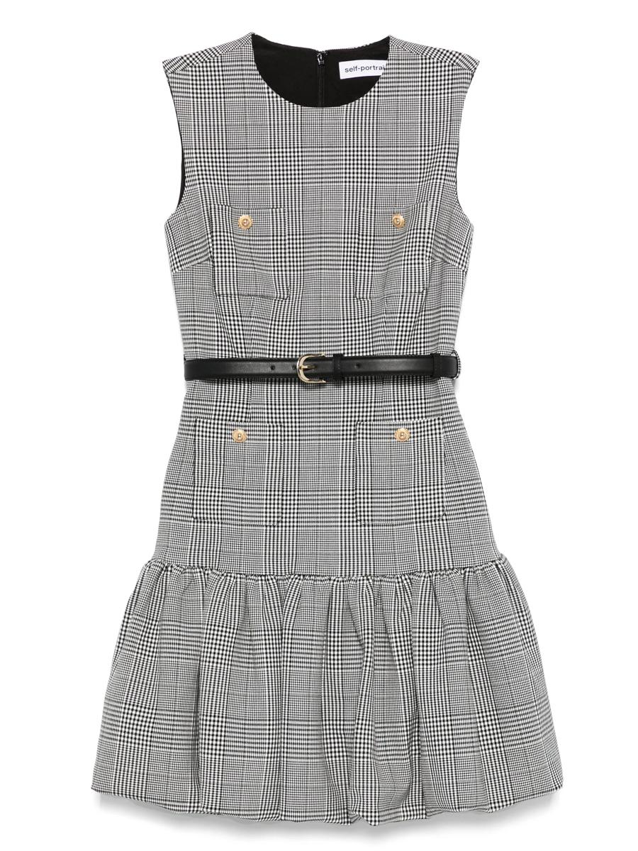 Self-Portrait Prince Of Wales Check Mini Dress Clothing
