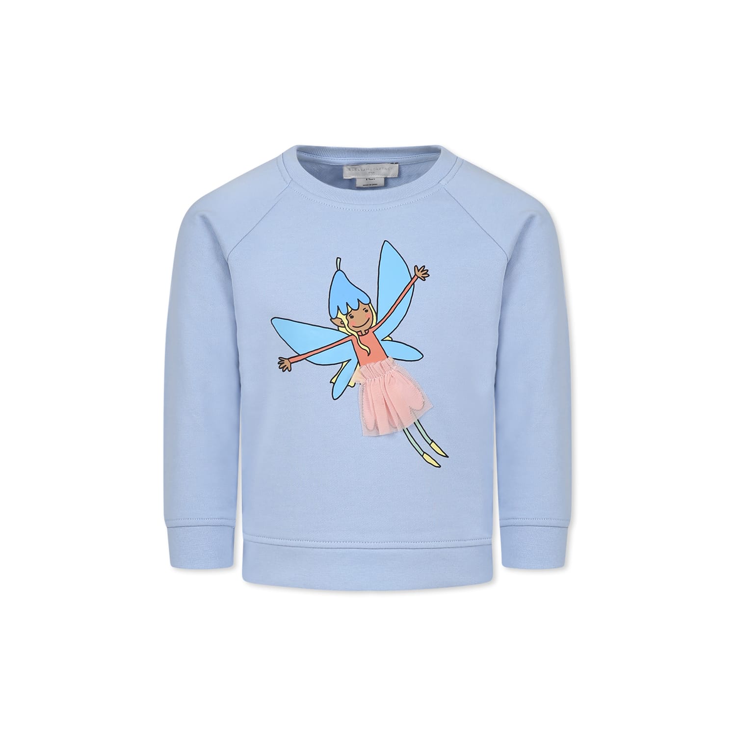 Stella McCartney Kids Light Blue Sweatshirt For Girl With Fairy