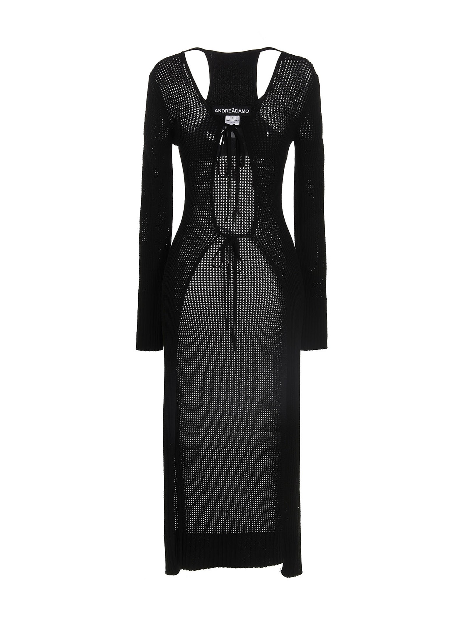 ANDREĀDAMO Openwork Long Cardigan