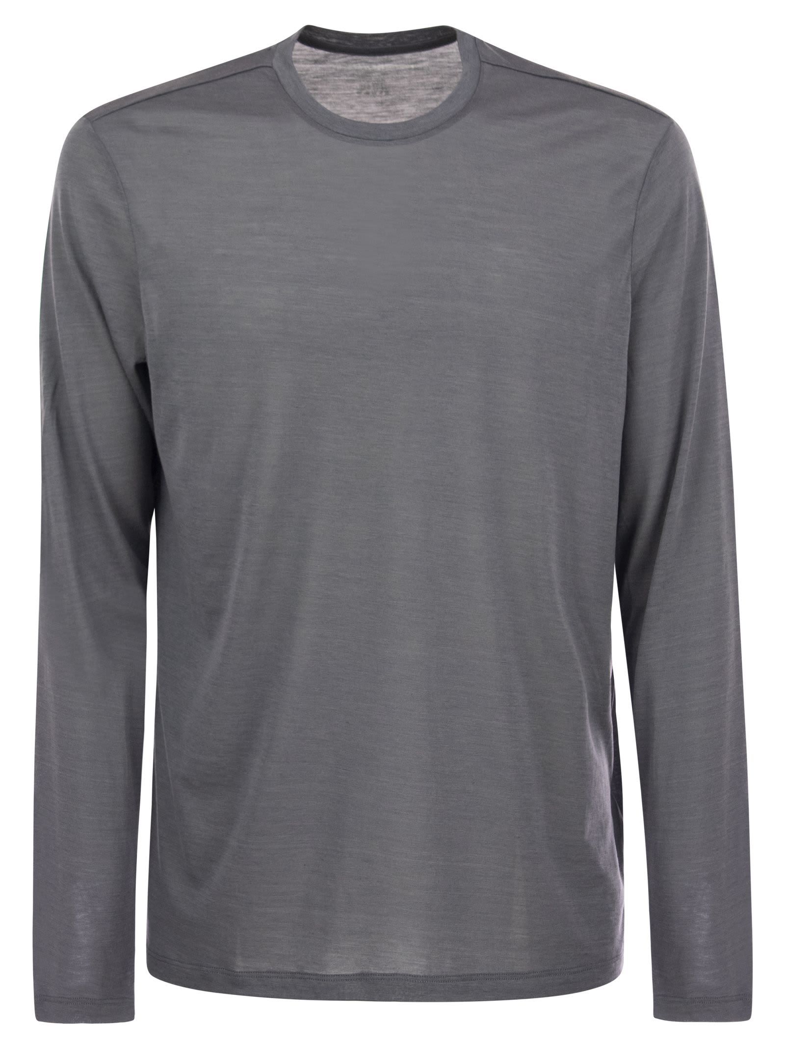 Majestic Filatures Crew-neck T-shirt In Silk And Cotton