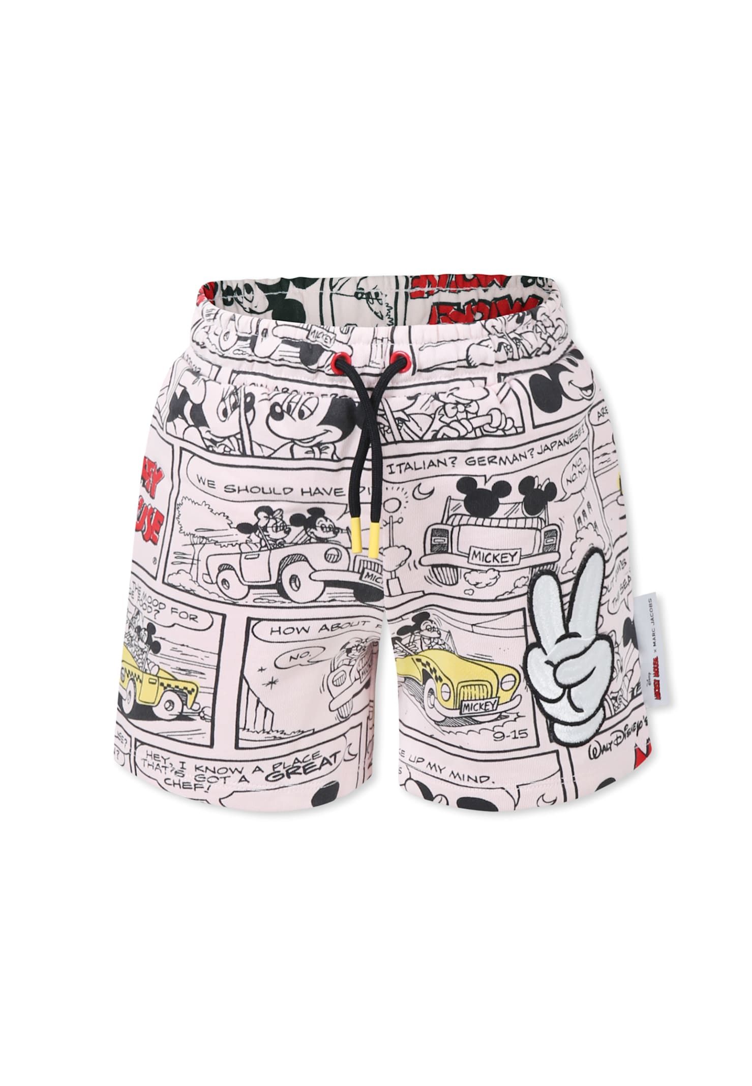 Little Marc Jacobs Pink Shorts For Girl With Mickey Mouse Print