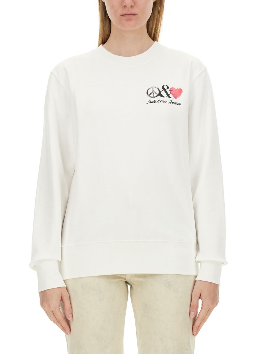 M05CH1N0 Jeans Sweatshirt With Logo
