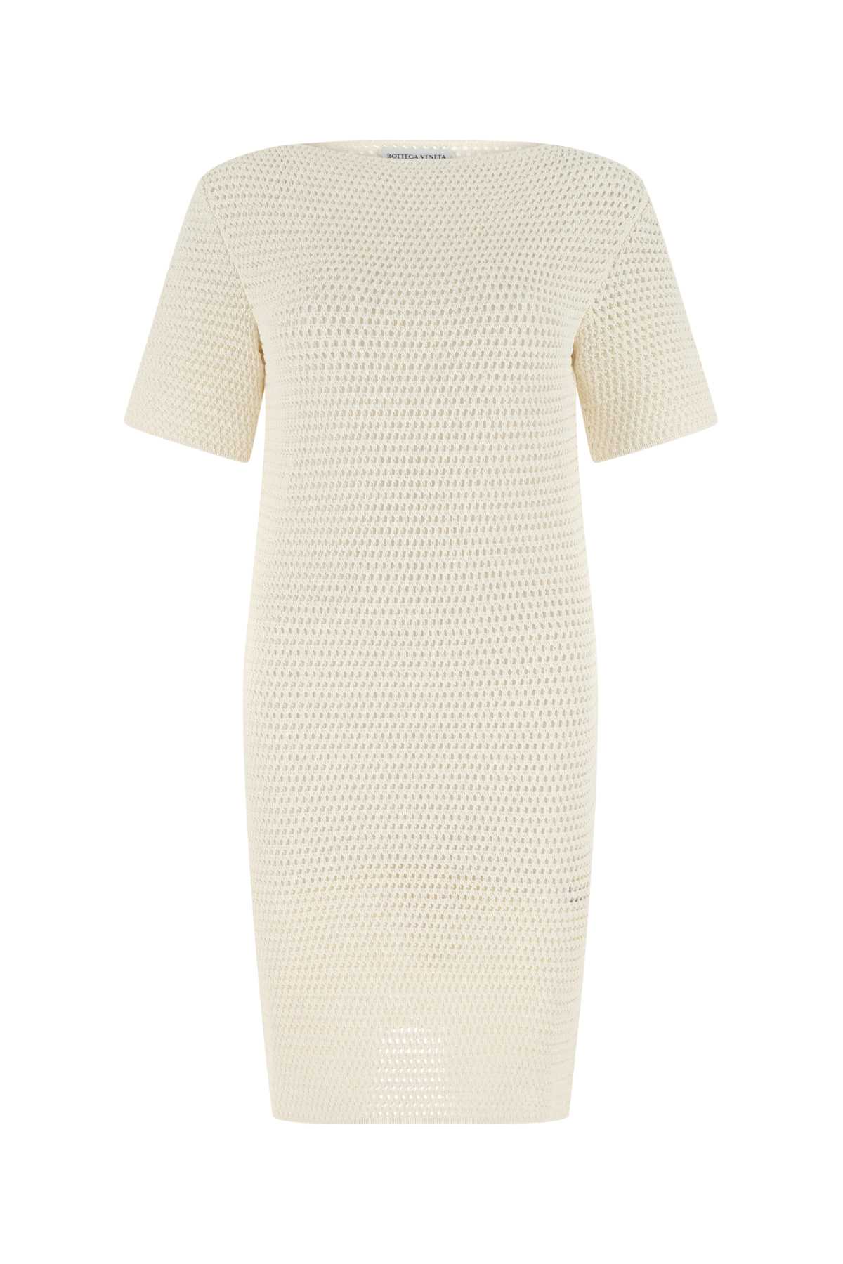 Bottega Veneta 象牙白钩针连衣裙