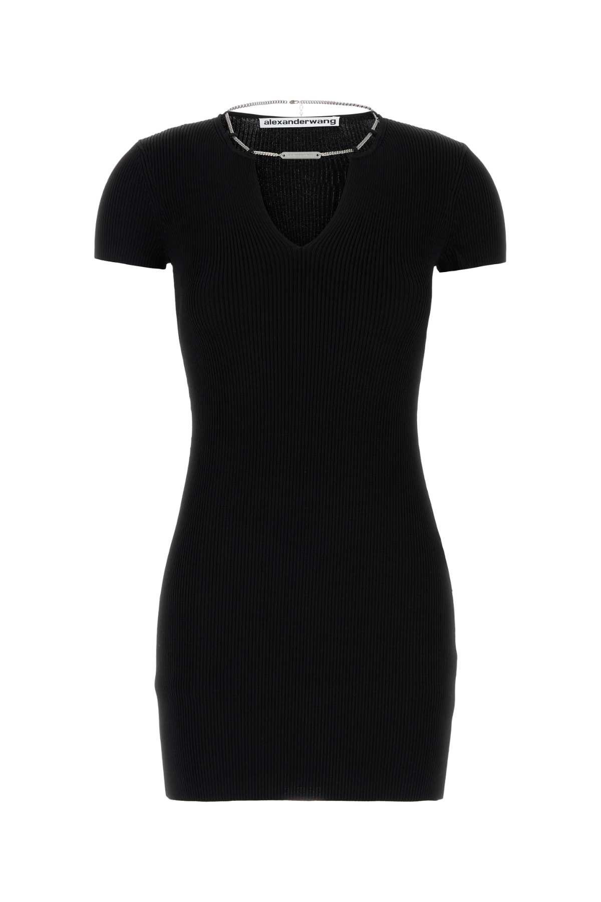 Alexander Wang Black Viscose Blend Mini Dress
