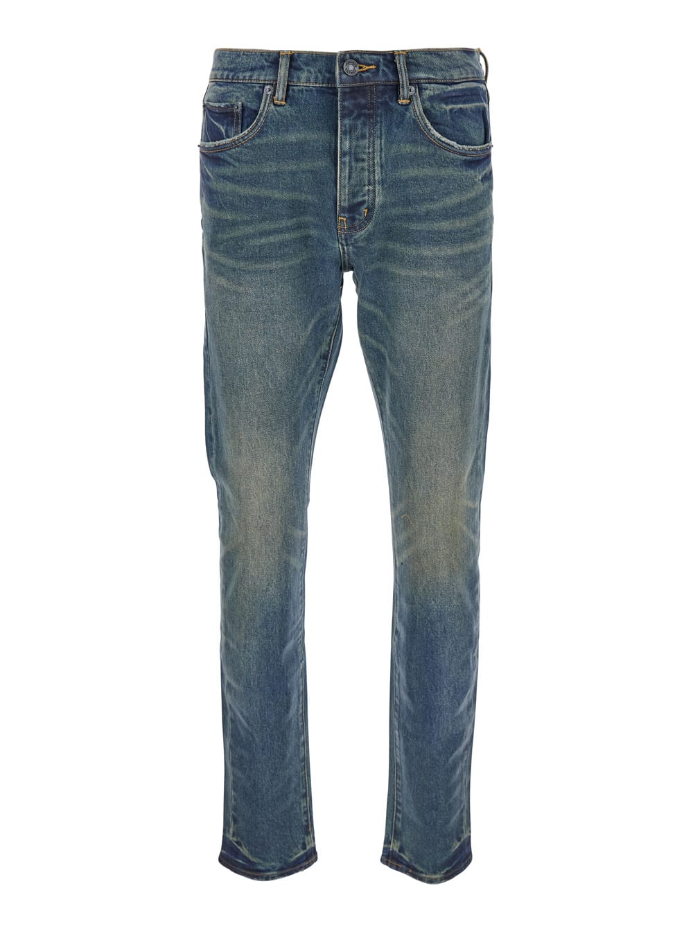 Purple Brand Blue Skinny Faded Jeans In Denim Black
