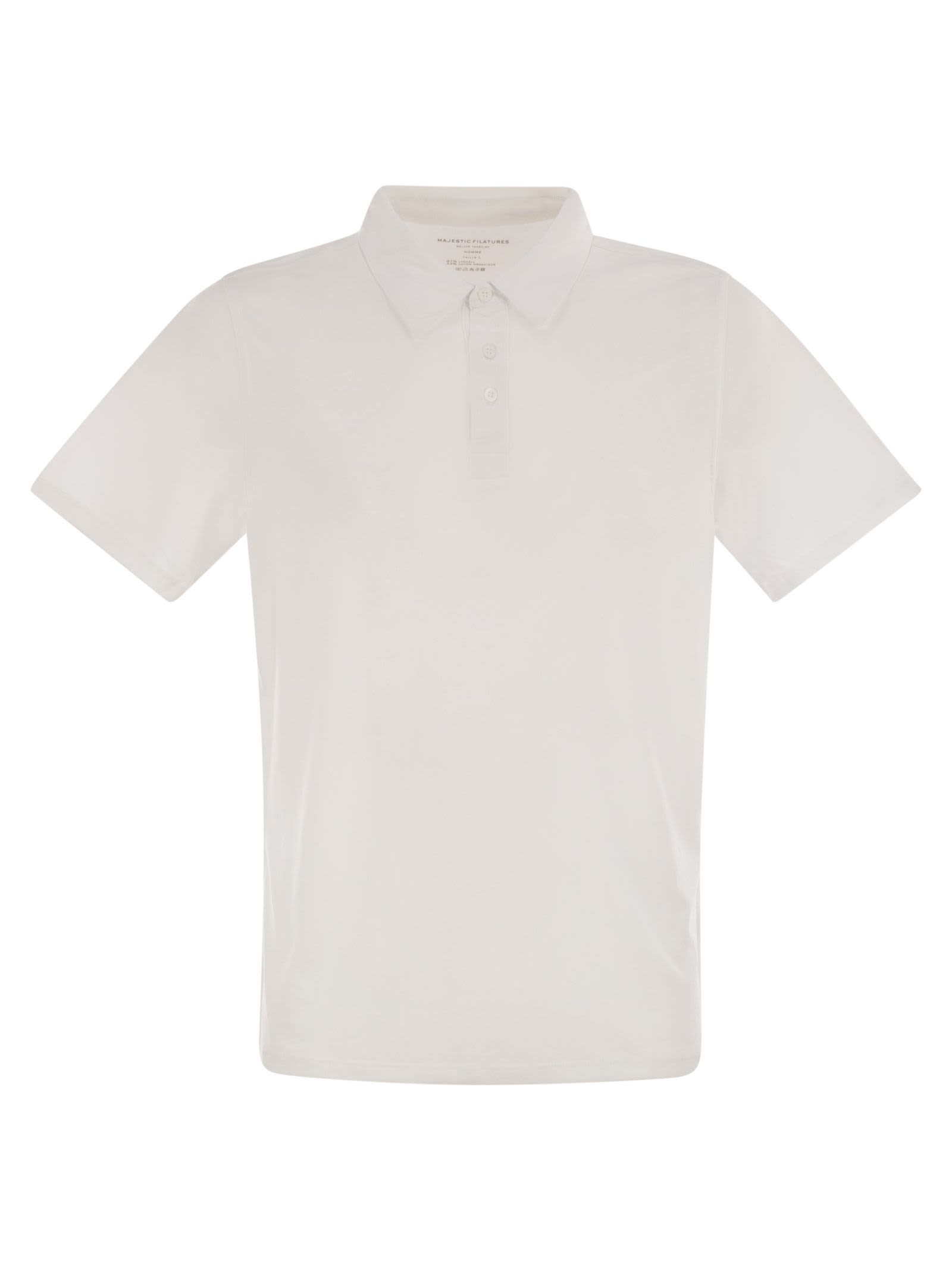 Majestic Filatures Cotton And Lyocell Polo Shirt
