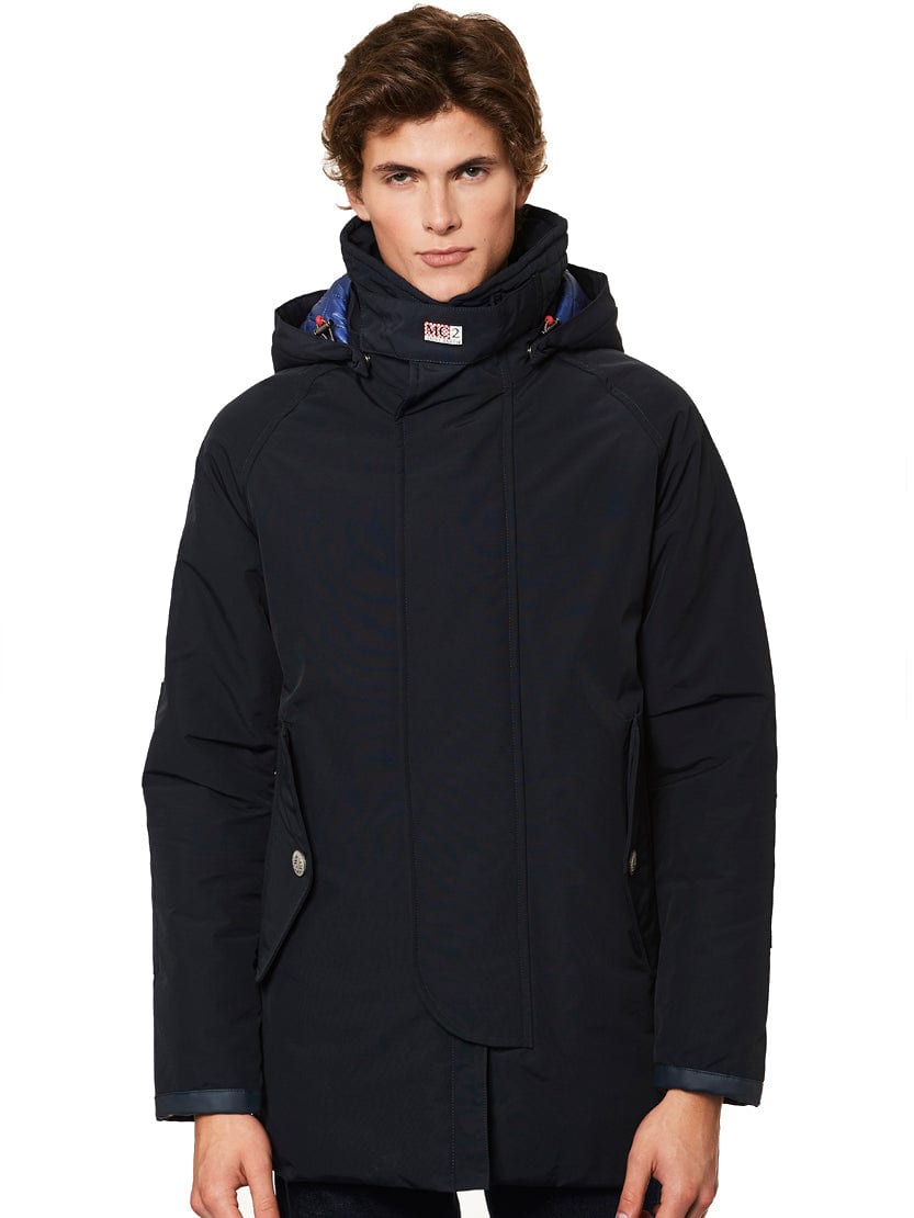 MC2 Saint Barth Blue Navy Blue Hooded Parka Jacket Voyager