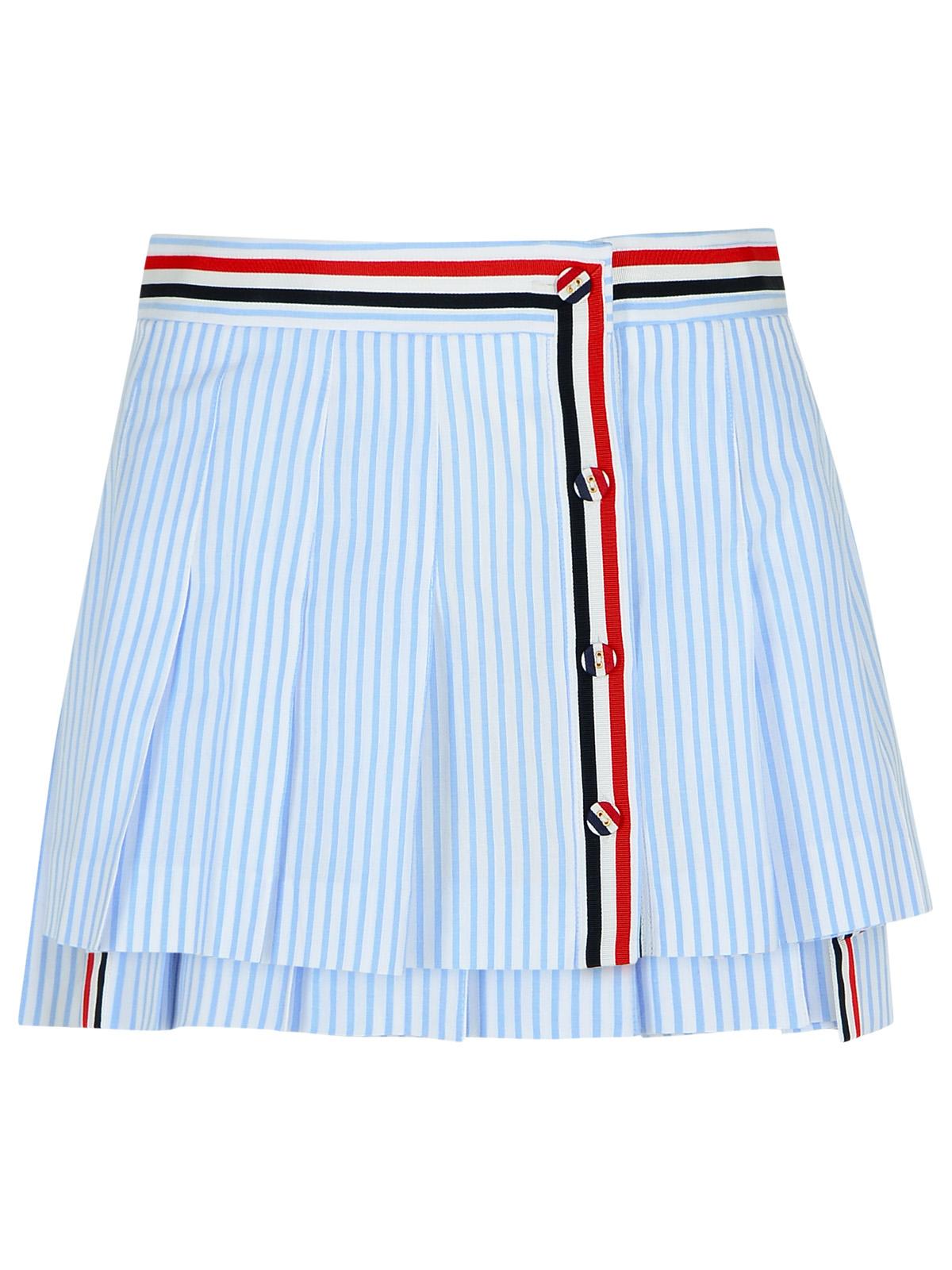Thom Browne 浅蓝色棉质迷你裙