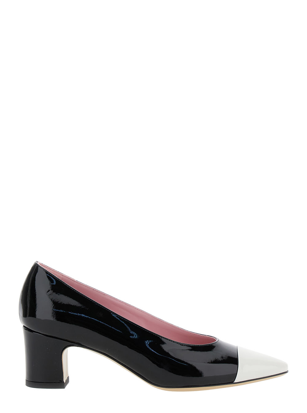 Carel edith Black Pumps With Contrasting Toe In Leather Woman
