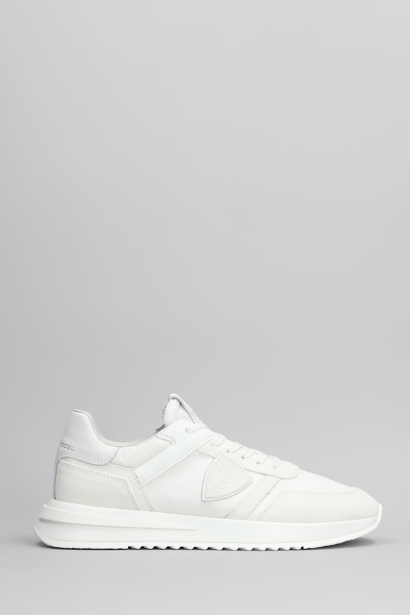 Philippe Model Tropez 2.1 Sneakers In White Suede And Fabric
