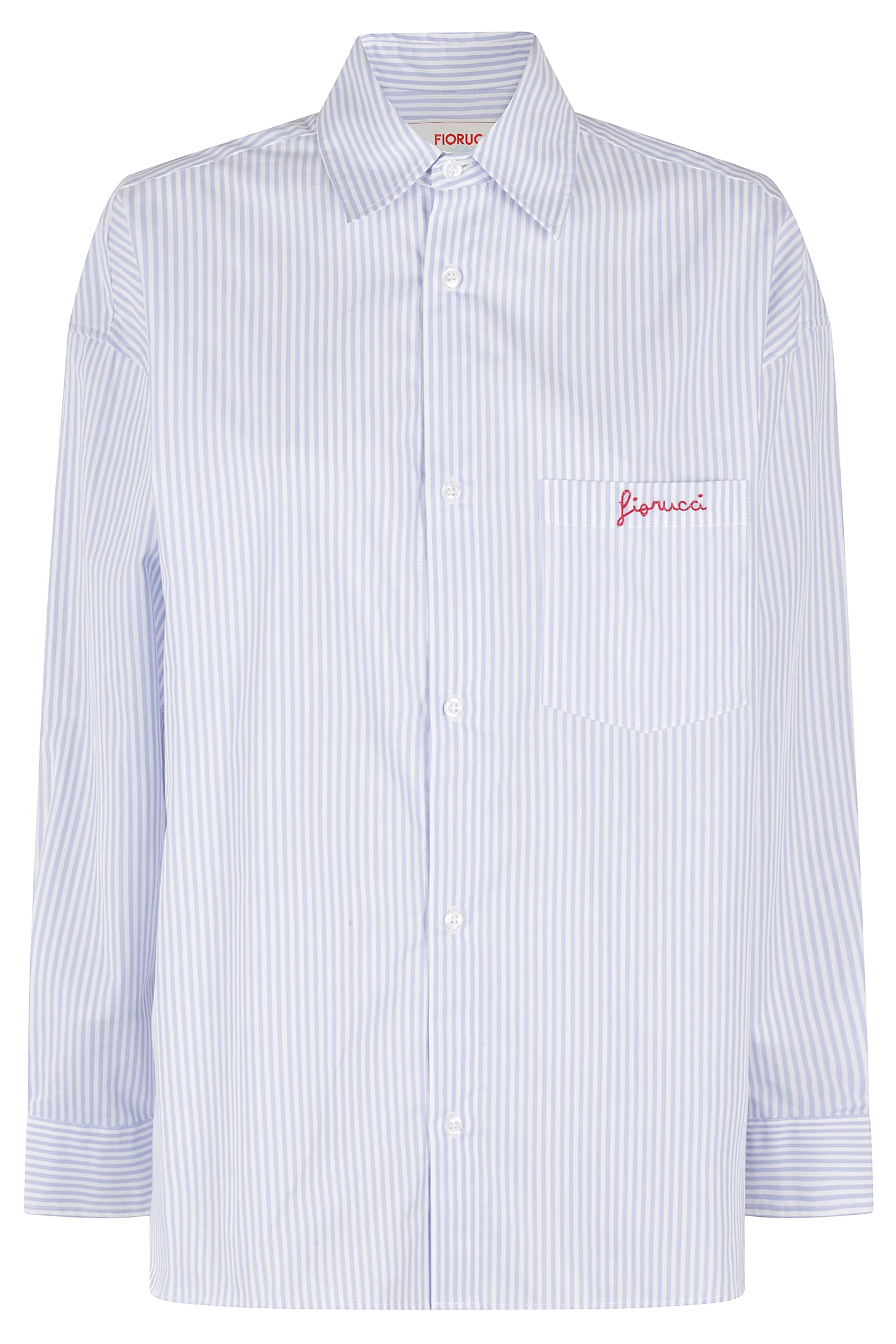 Fiorucci Striped Embroidered Pocket Shirt