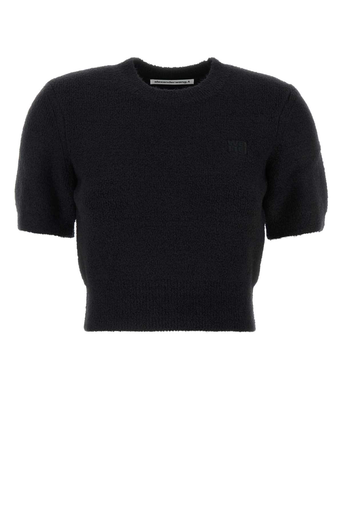 T by Alexander Wang Black Stretch Nylon Sweater