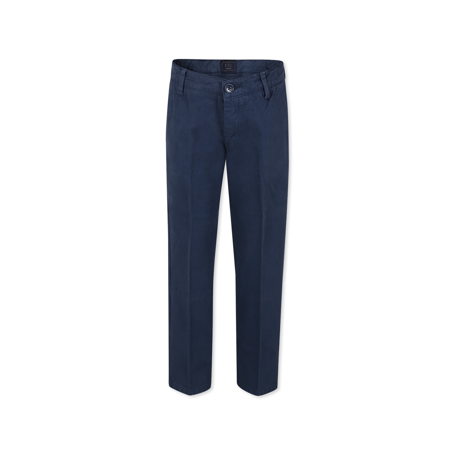 Fay Blue Trousers For Boy With Logo