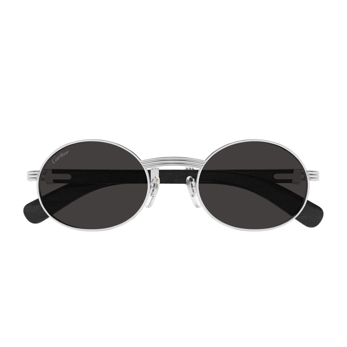 Cartier Eyewear Ct0464s Première De Cartier 017 Silver Black Grey Sunglasses