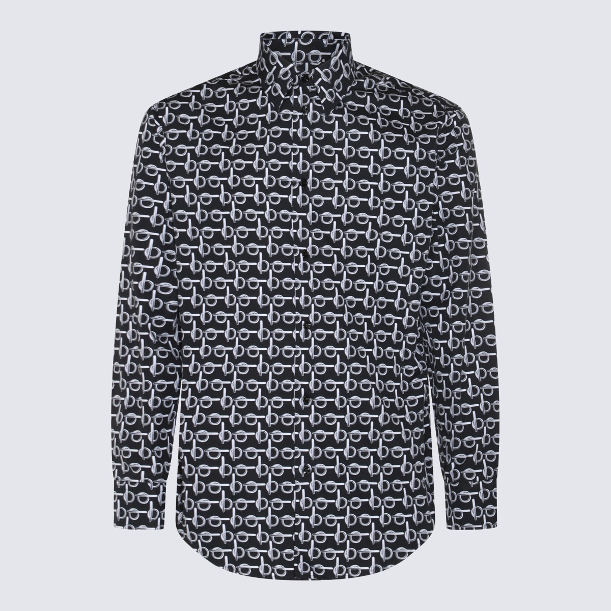 Burberry 黑白棉质衬衫