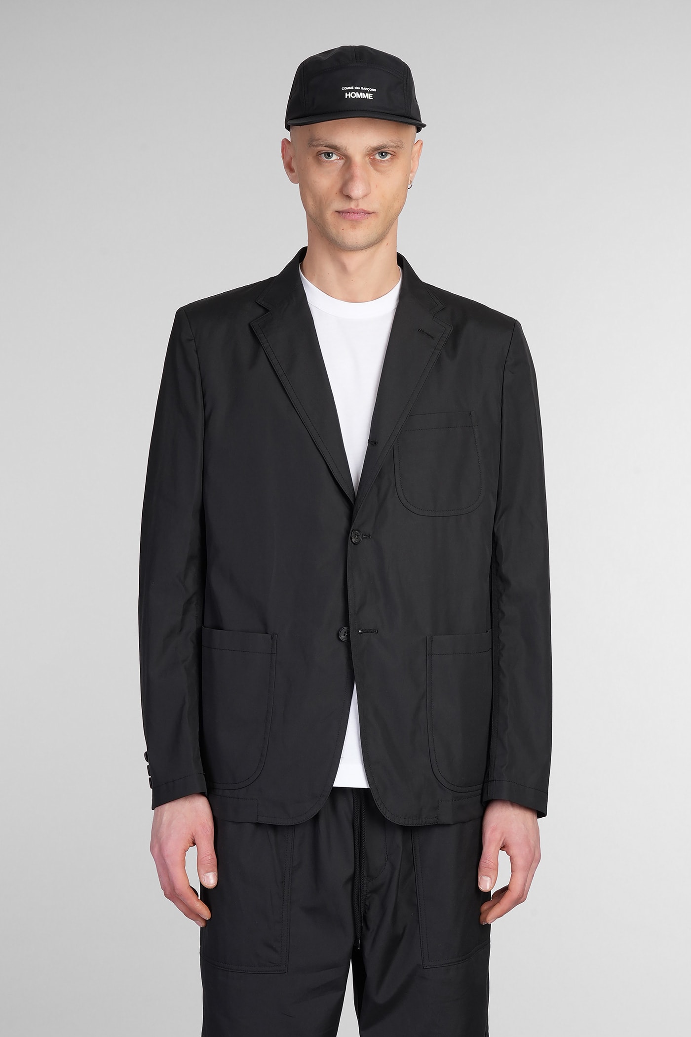 Comme des Garçons Homme Blazer In Black Cotton