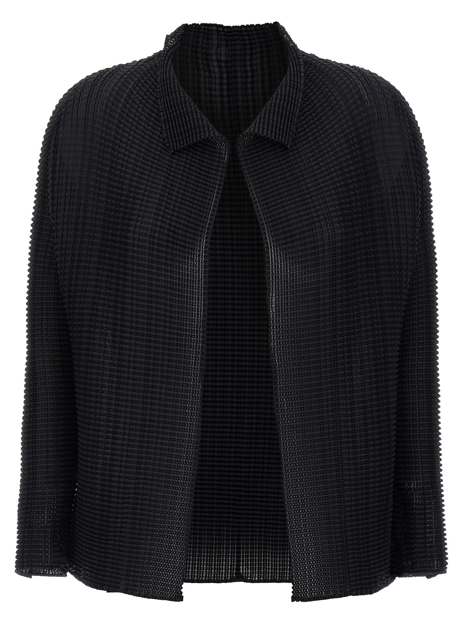 Issey Miyake wooly Pleats-56 Cardigan