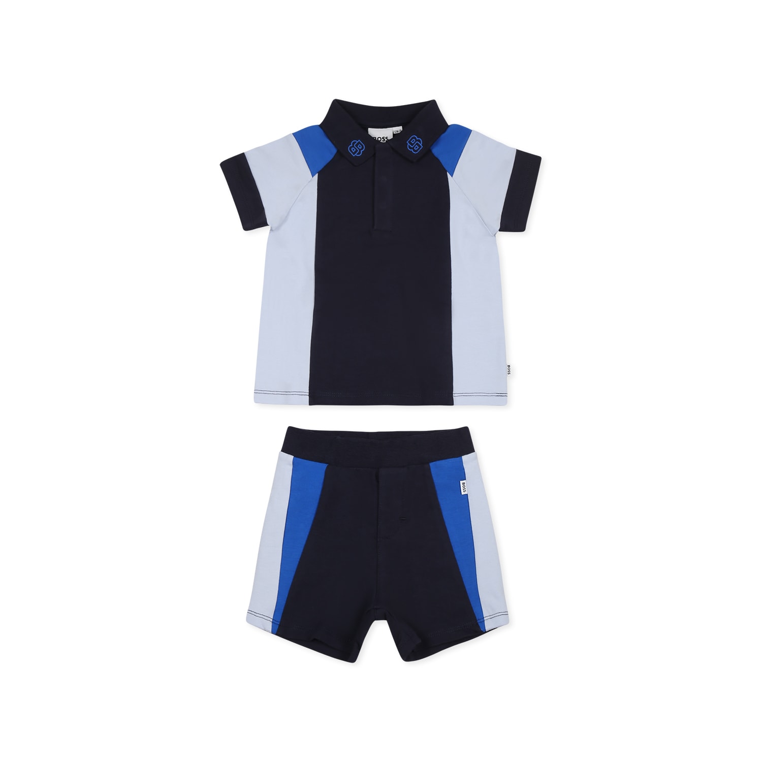 Hugo Boss Blue Suit For Baby Boy With Logo
