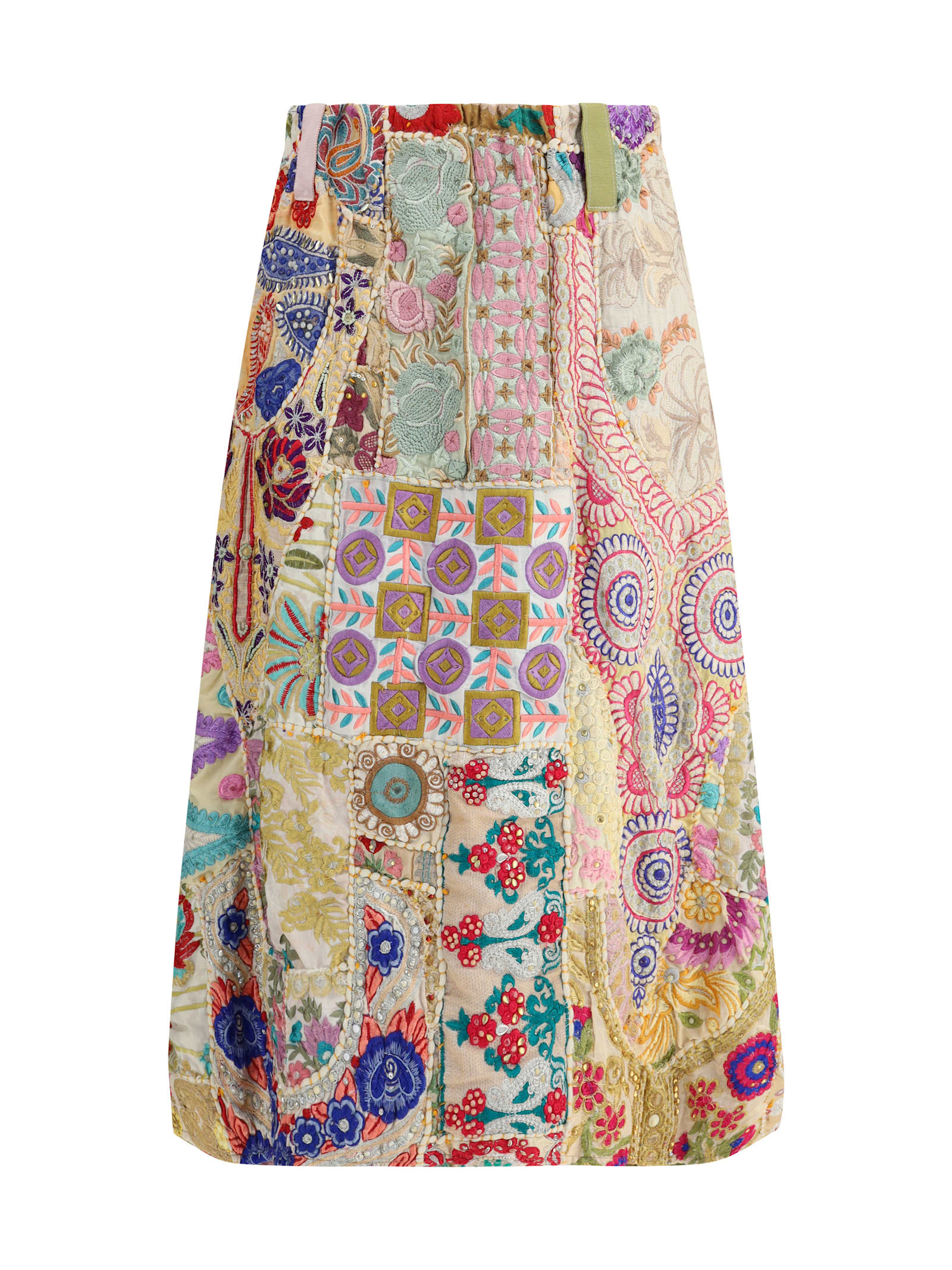 Ella Patchwork Long Skirt