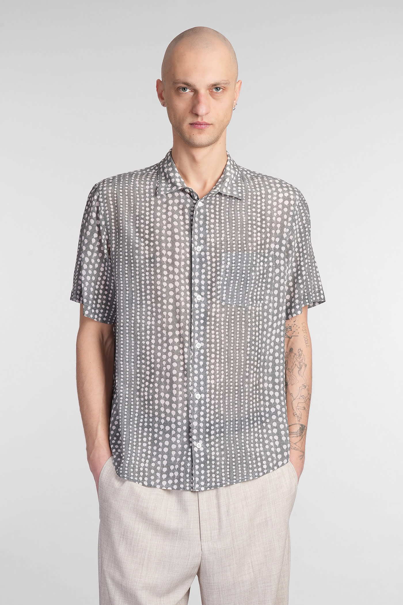 Mauro Grifoni Shirt In Green Silk