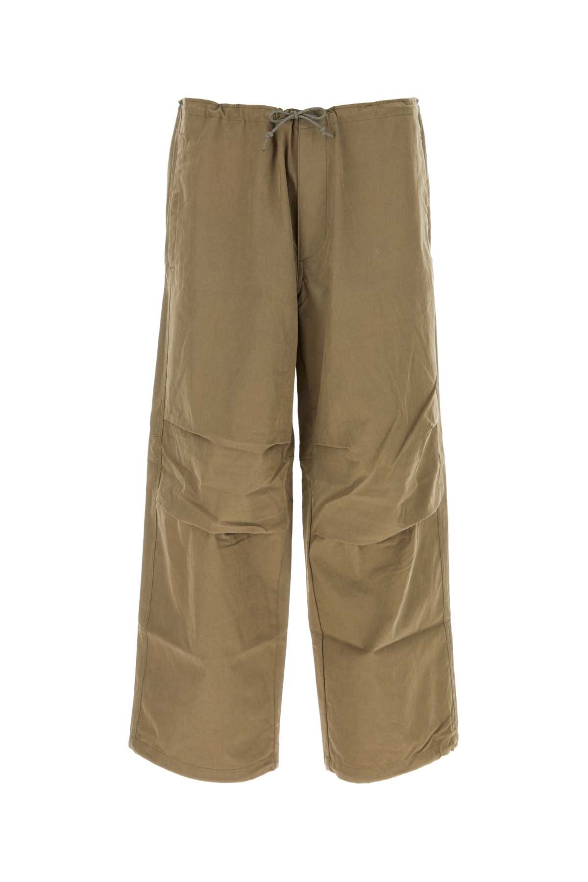 Ten C Military Green Cotton Blend Wide-leg Pant