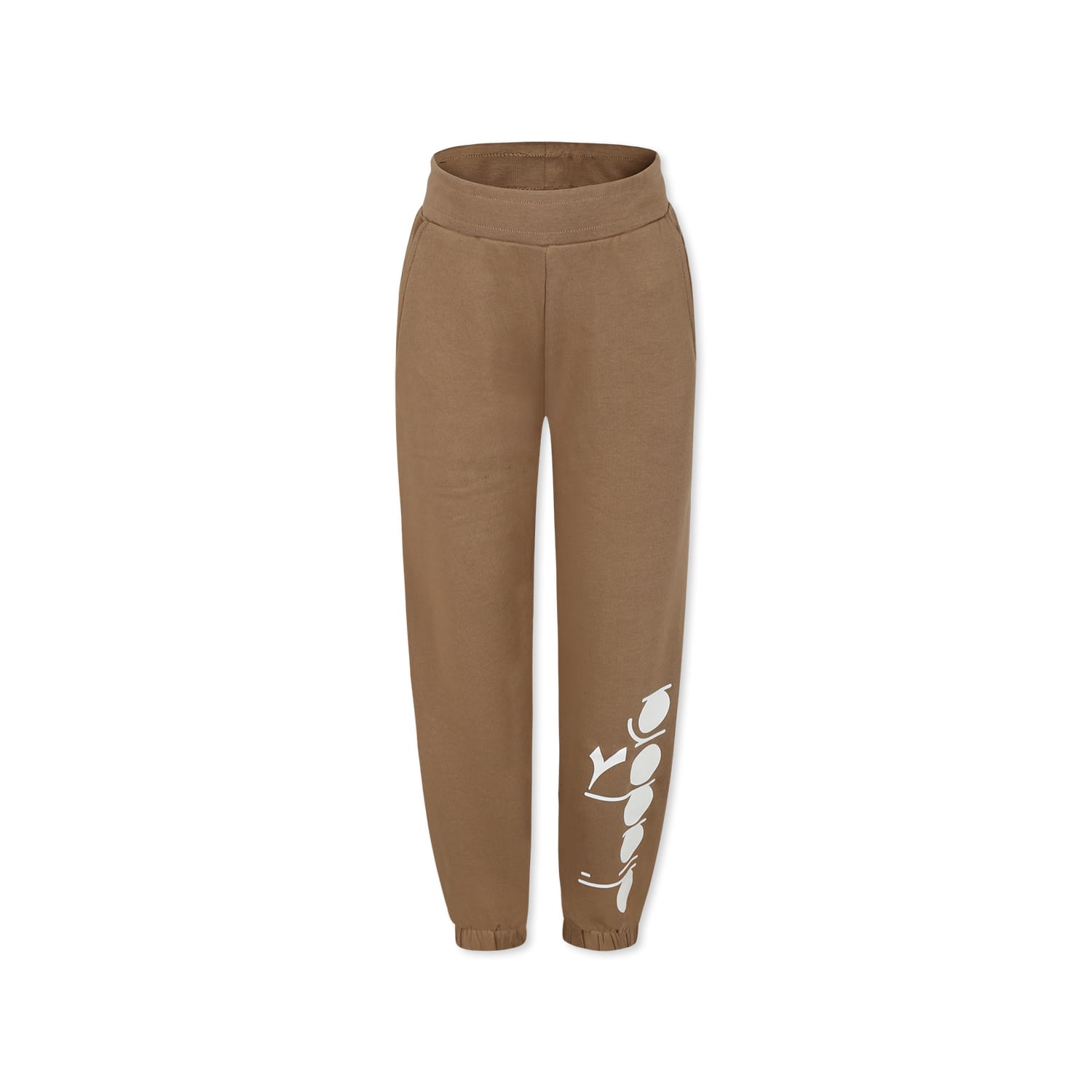 Diadora Beige Trousers For Girl With Logo
