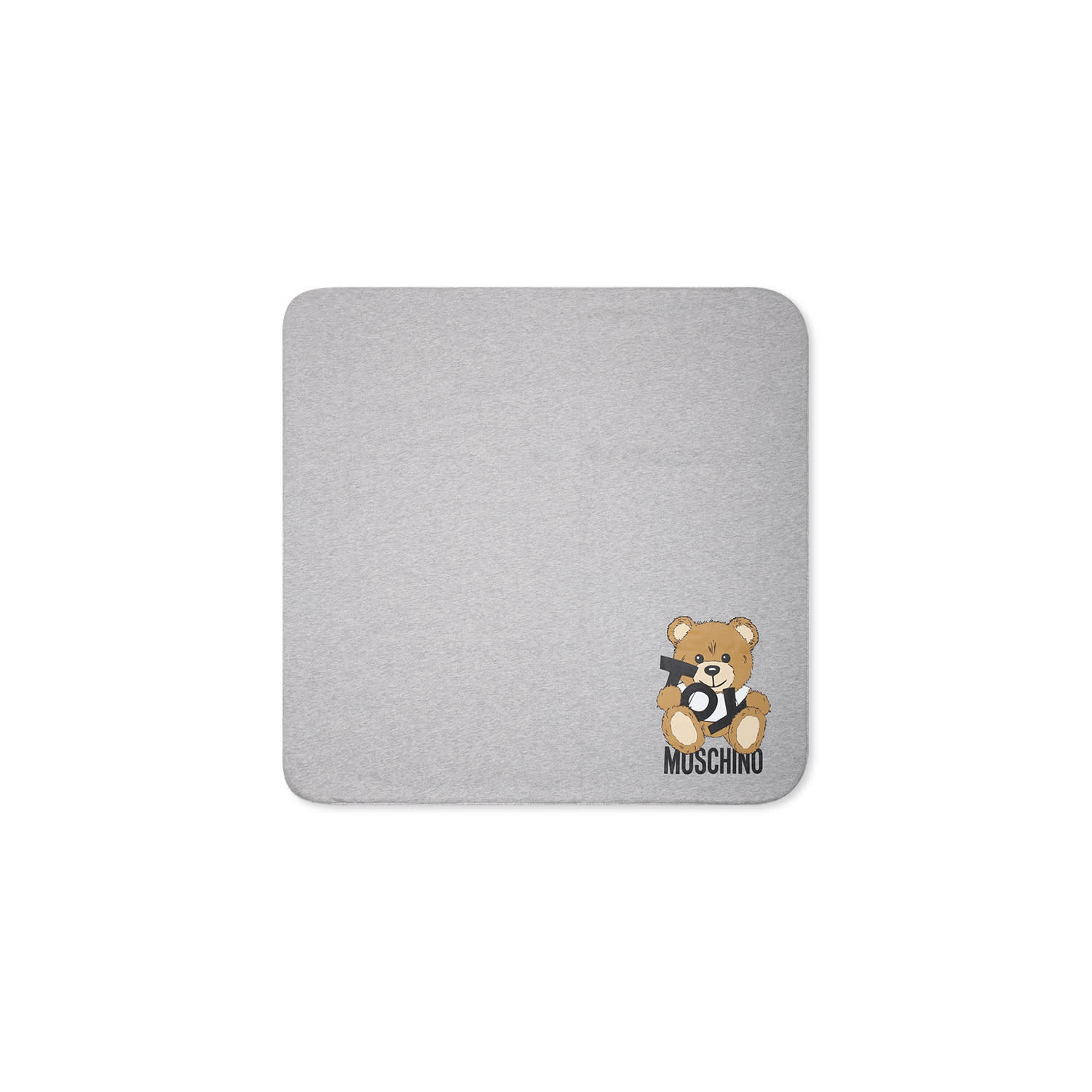 Moschino Grey Blancket For Babykids With Teddy Bear