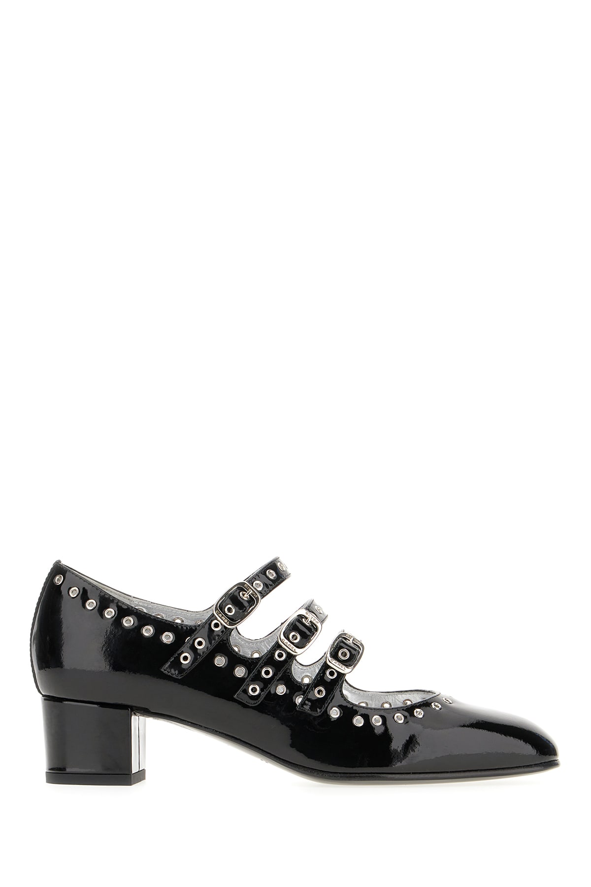 Carel Black Leather Camden Pumps