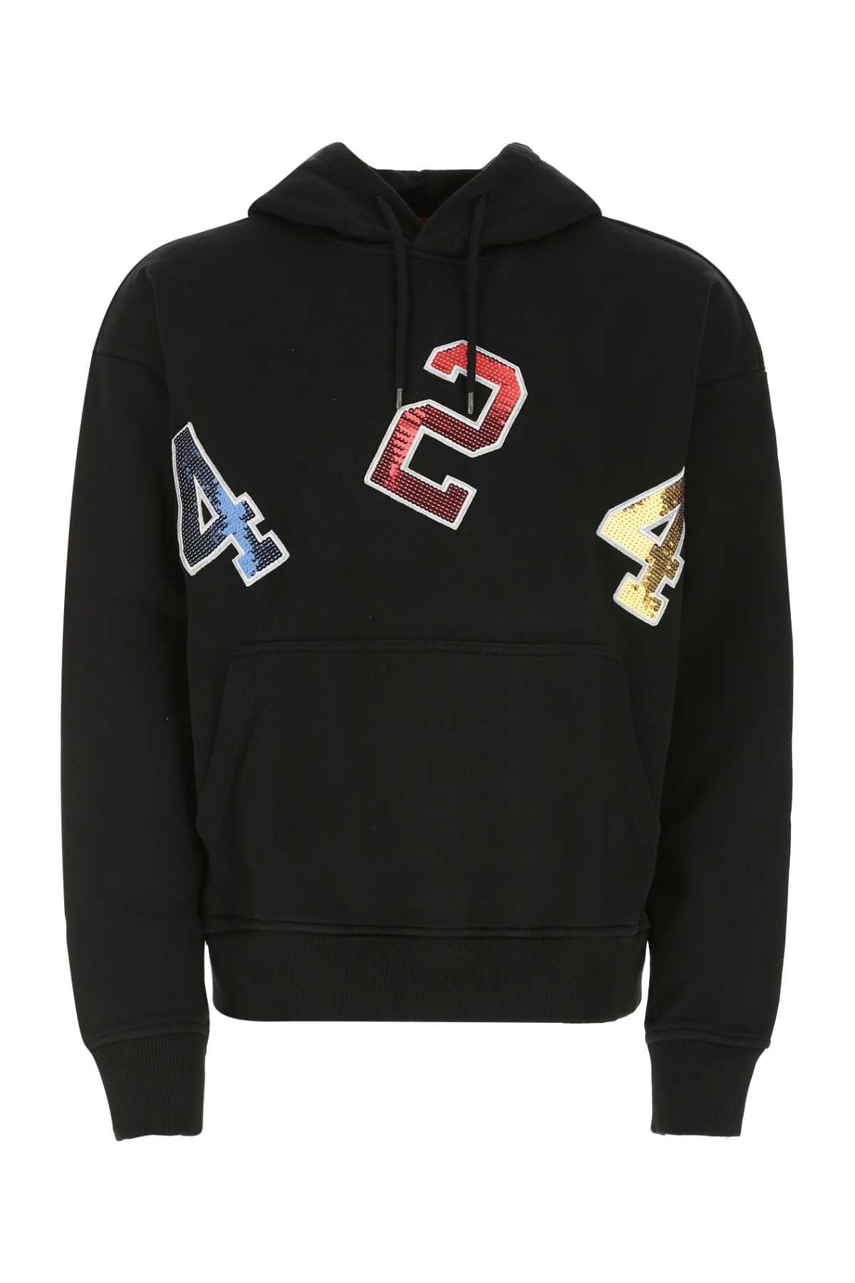 FourTwoFour on Fairfax Black Cotton Sweatshirt