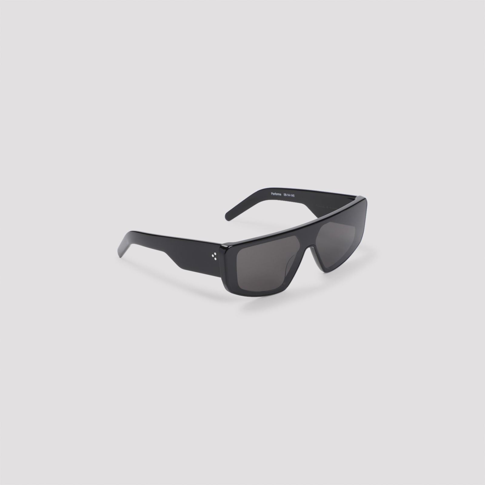 Rick Owens Performa Sunglasses In Black Acetate