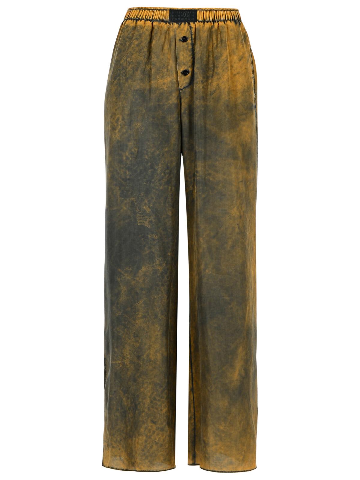 MM6 Maison Margiela tie Dye Brown Silk Pants