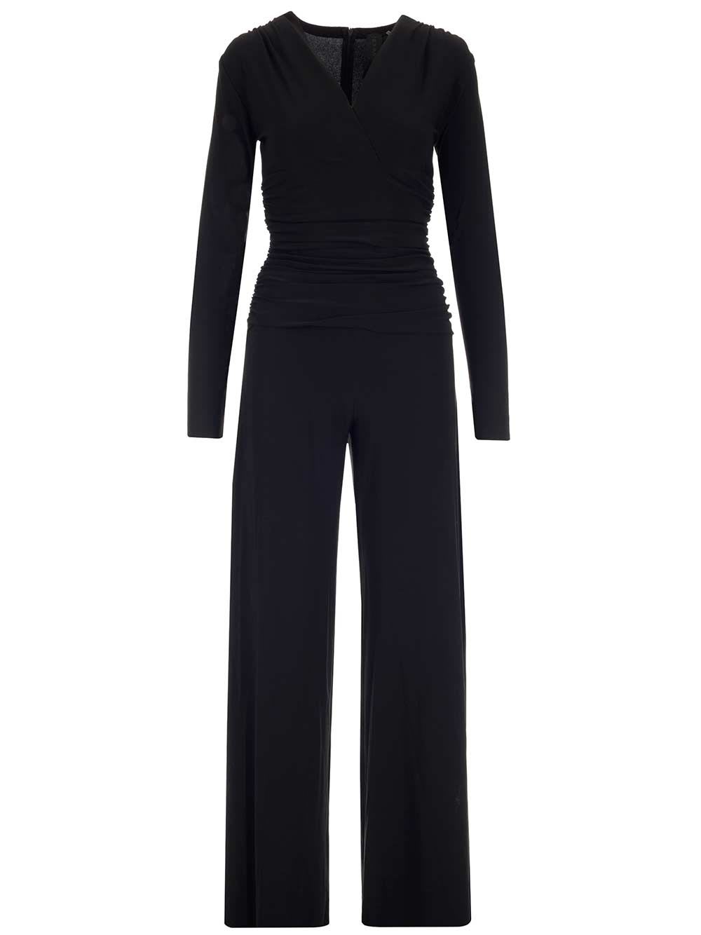 Norma Kamali Jersey Jumpsuit With Long Sleeves