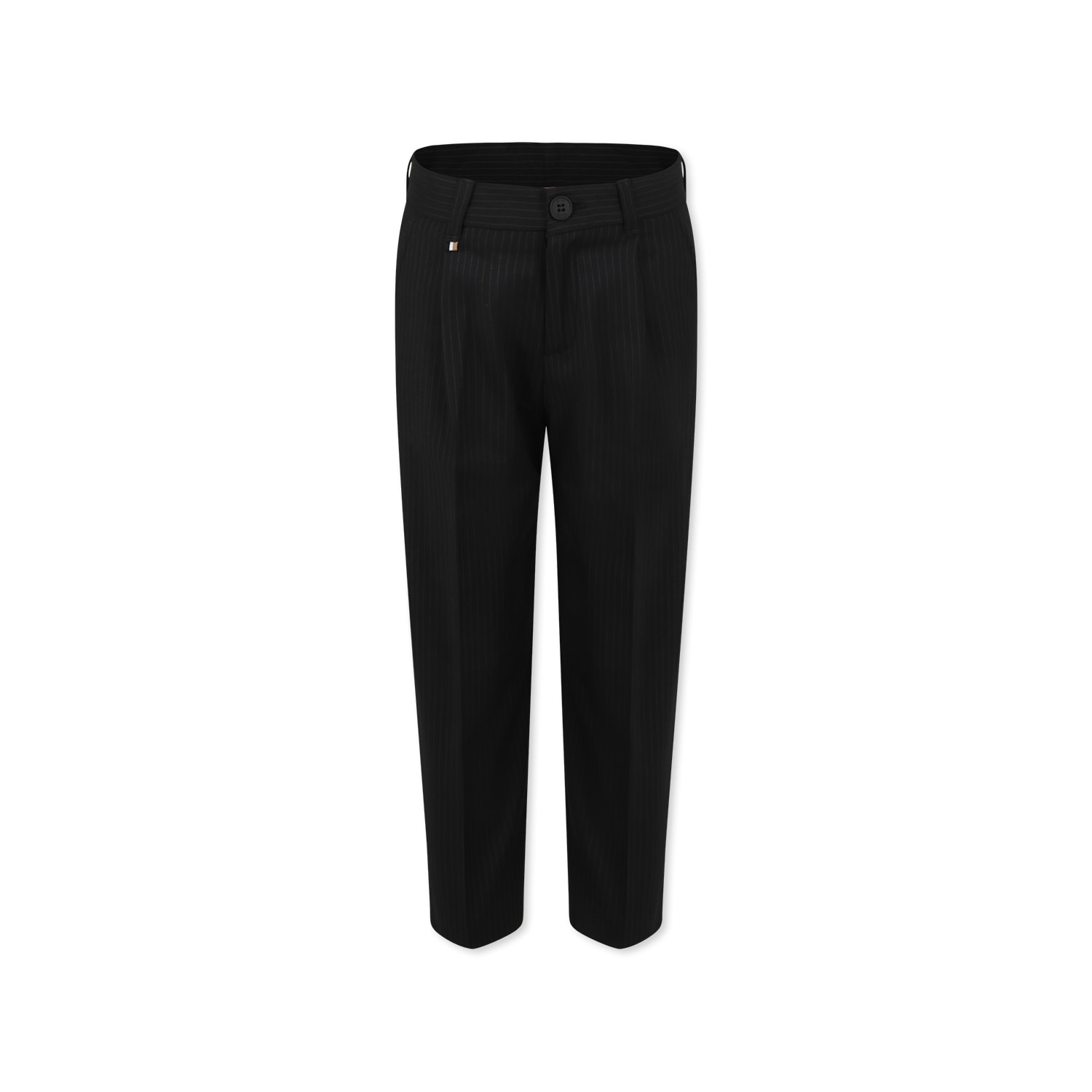 Hugo Boss Black Trousers For Boy With Logo