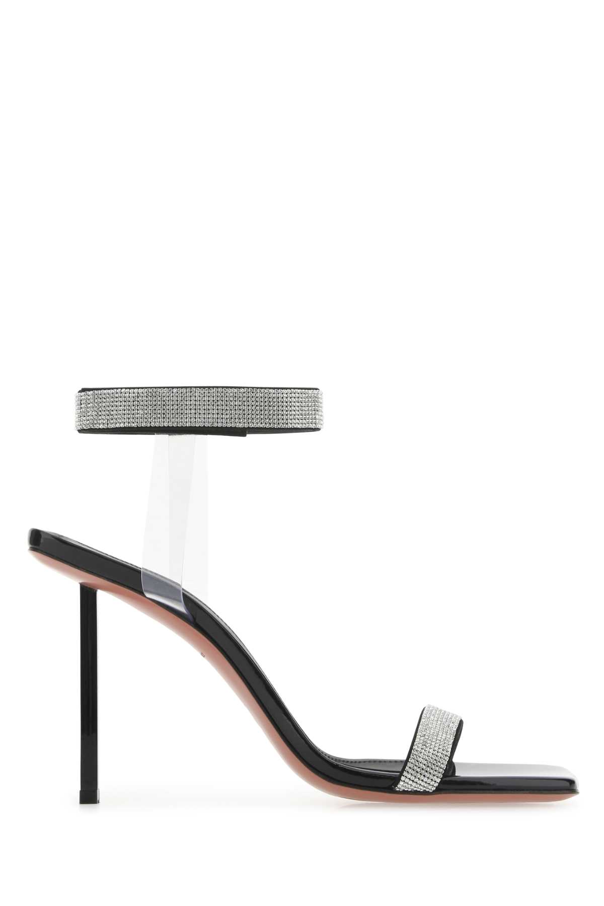 Amina Muaddi Embellished Fabric Rih Sandals