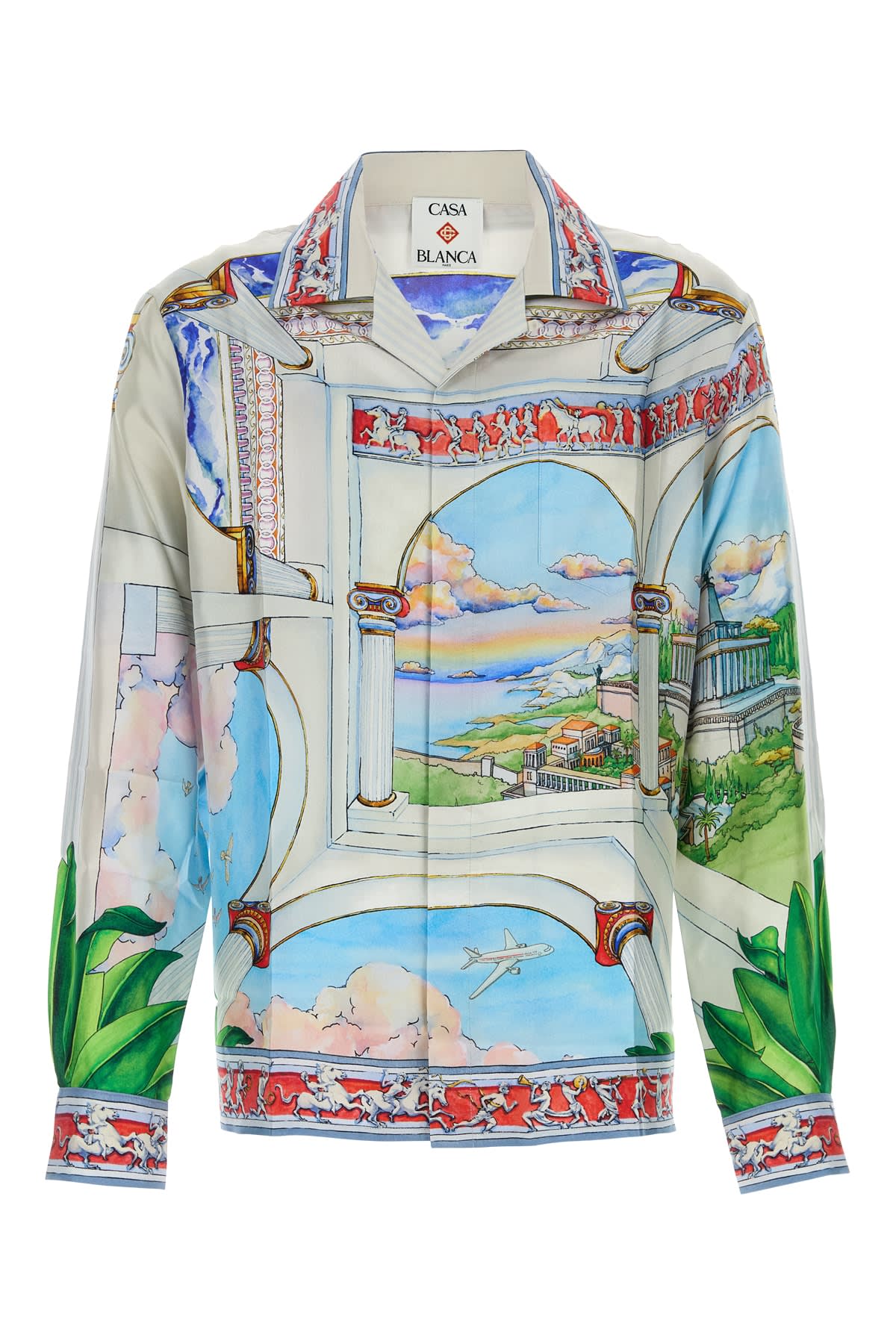 Casablanca Pure Silk Shirt With Graphic Print