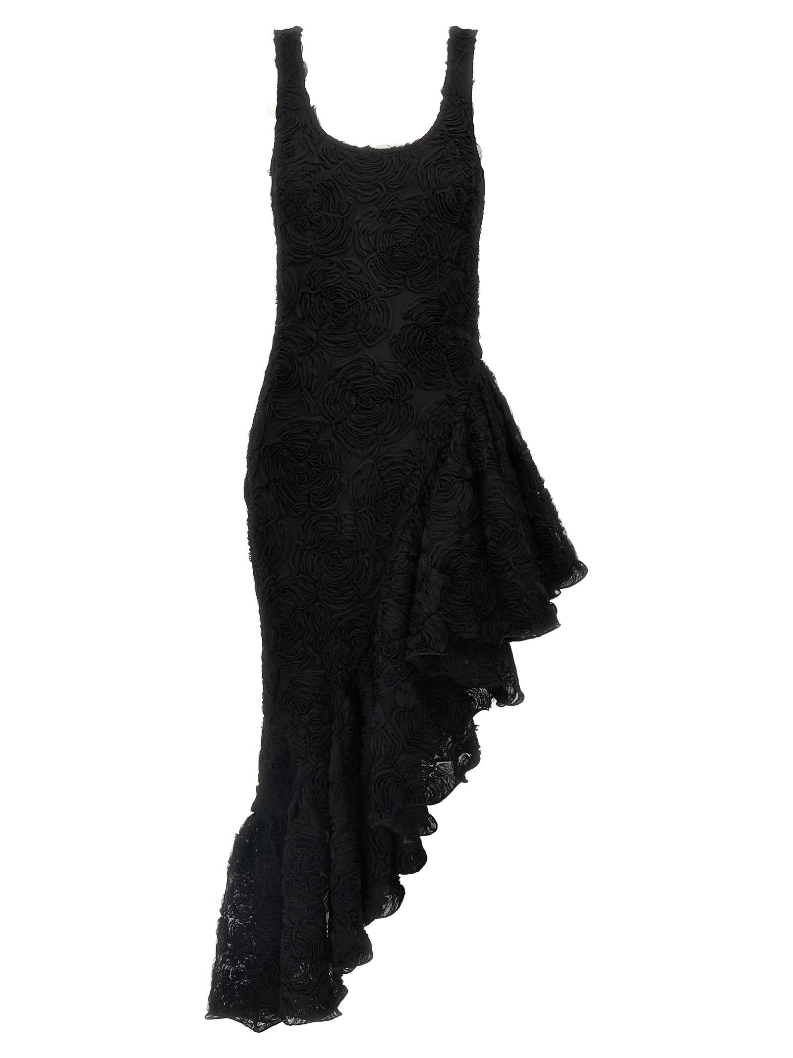 Rotate by Birger Christensen Flower Mesh Ruffle Dress