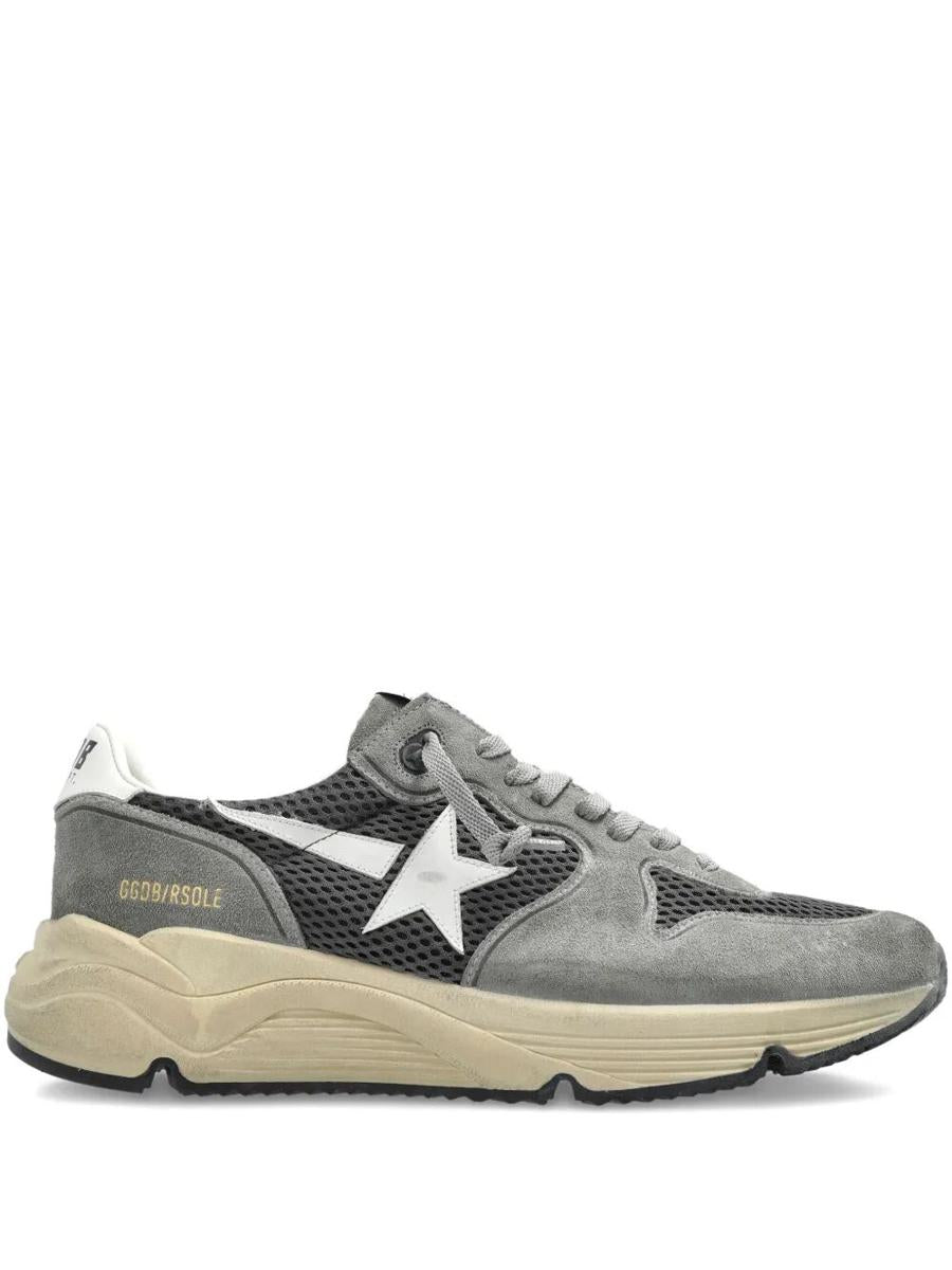 Golden Goose Running Sole Sneakers In Suede And Mesh Shoes