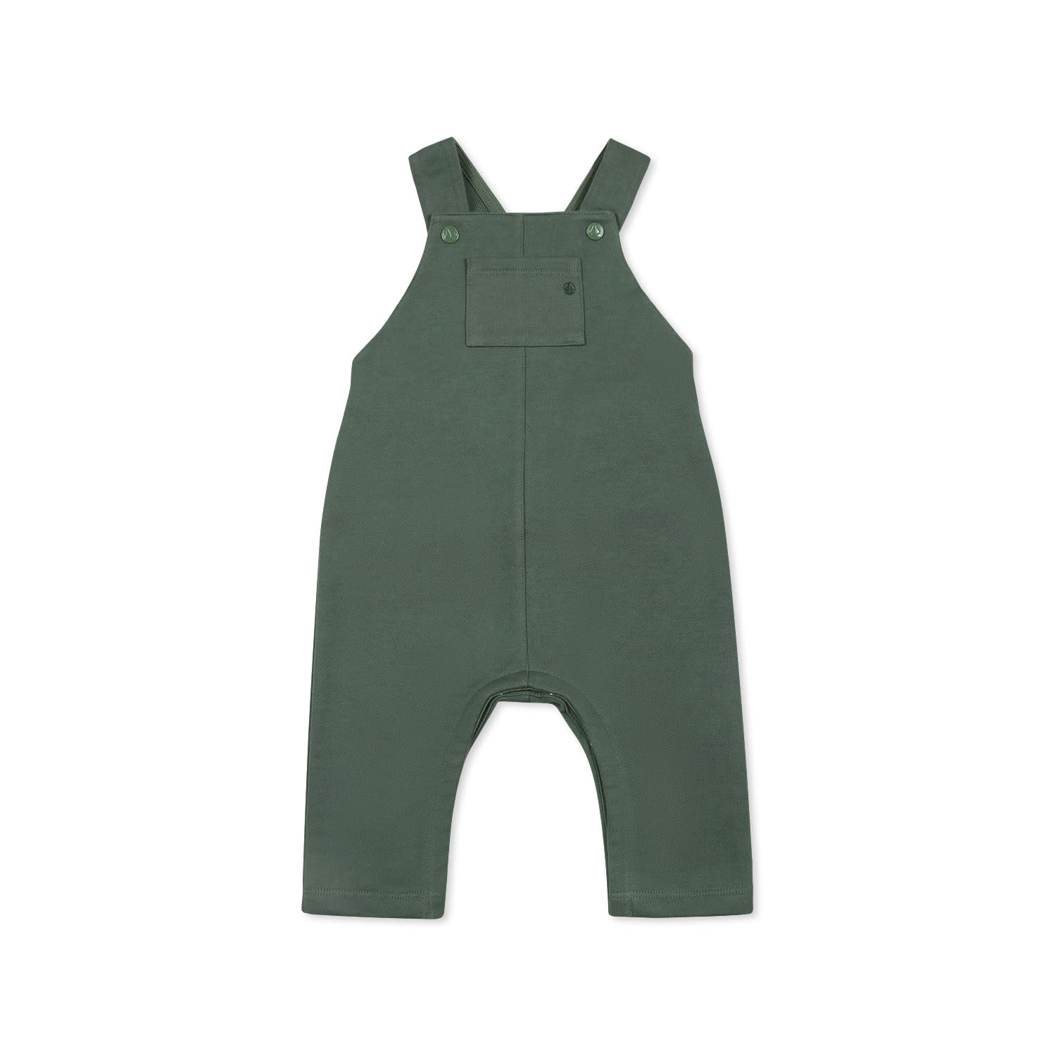 Petit Bateau Green Dungarees For Baby Boy With Logo