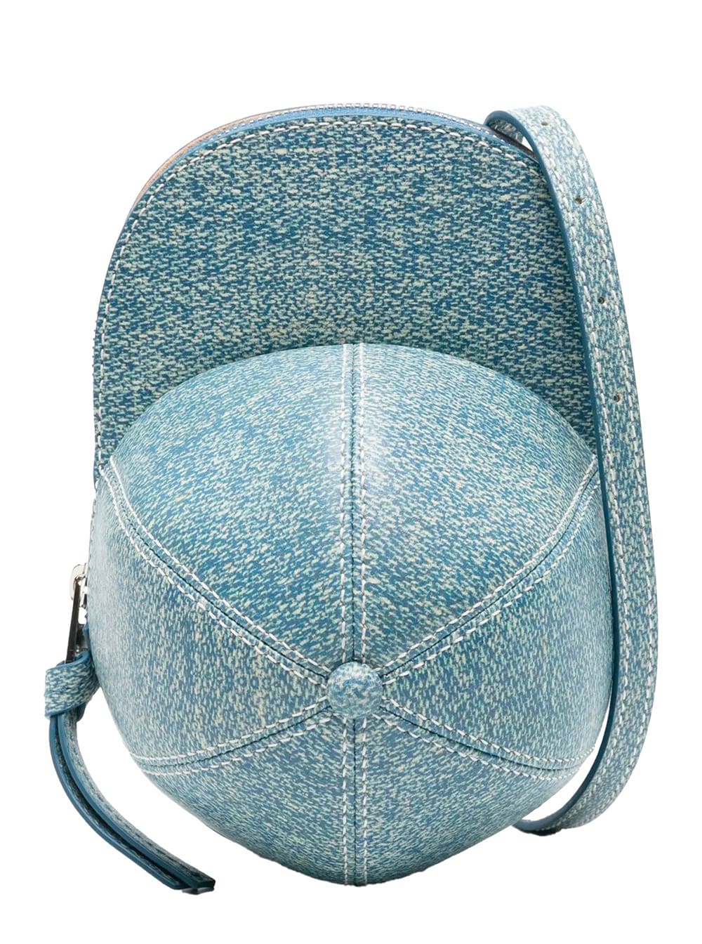 J. W. Anderson cap Blue Crossbody Bag With Single Shoulder Strap And Logo Lettering On The Rear In Leather Man